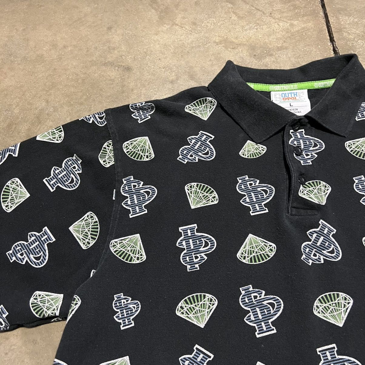 Southpole Vintage SouthPole Polo Shirt AOP Diamond Skater Mall Y2K Size US L / EU 52-54 / 3 - 3 Thumbnail