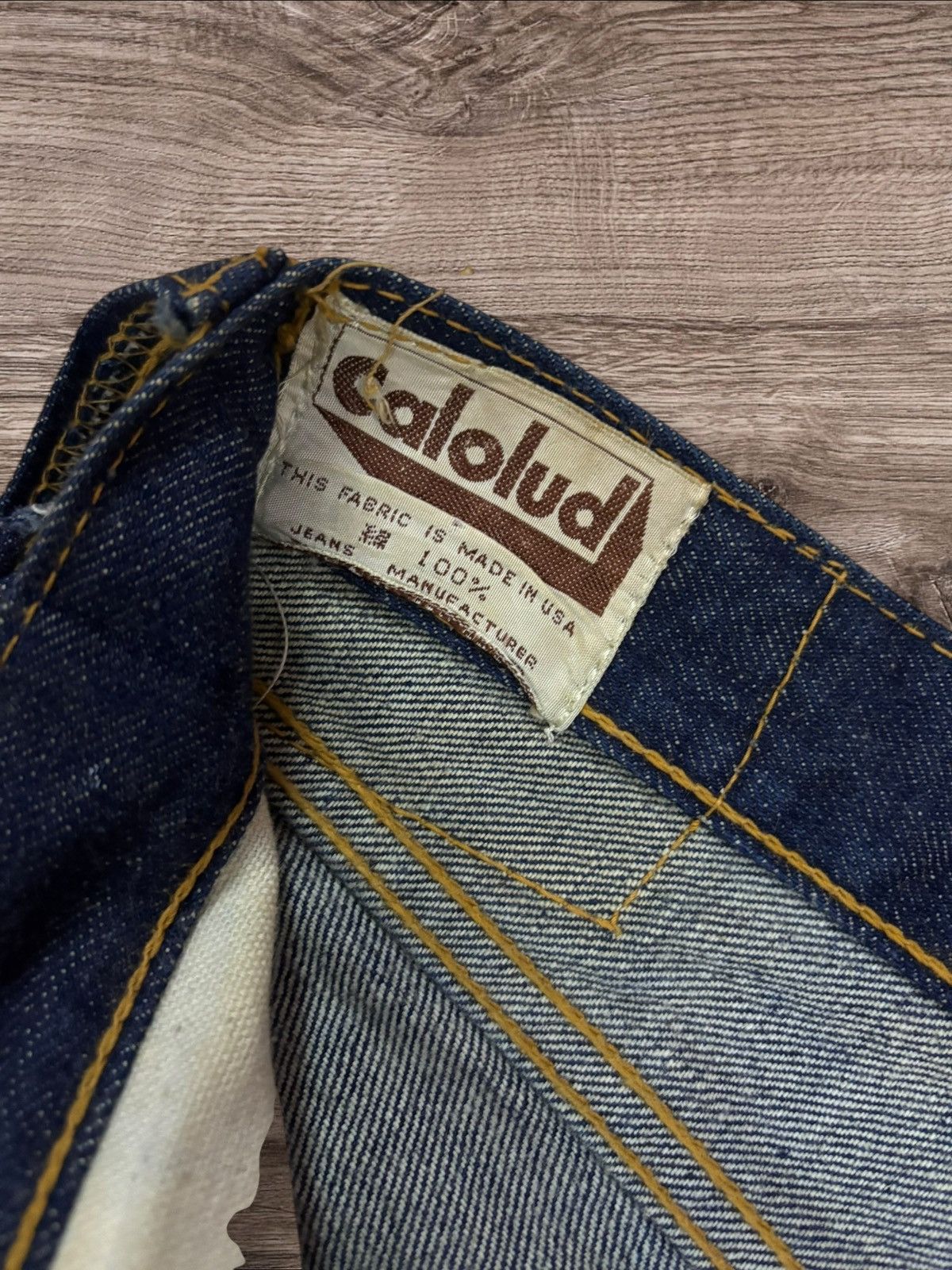 If Six Was Nine Y2k Calolud Flare Jeans 100% Cotton Raw Indigo Size US 36 / EU 52 - 7 Thumbnail
