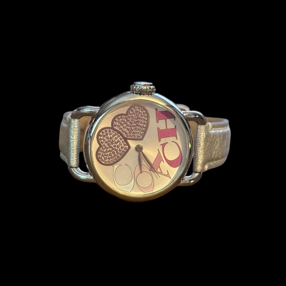 Coach Hampton silver leather strap watch COACH 14502685 Slim Easton Metallic Silver Leather Strap  main image 3