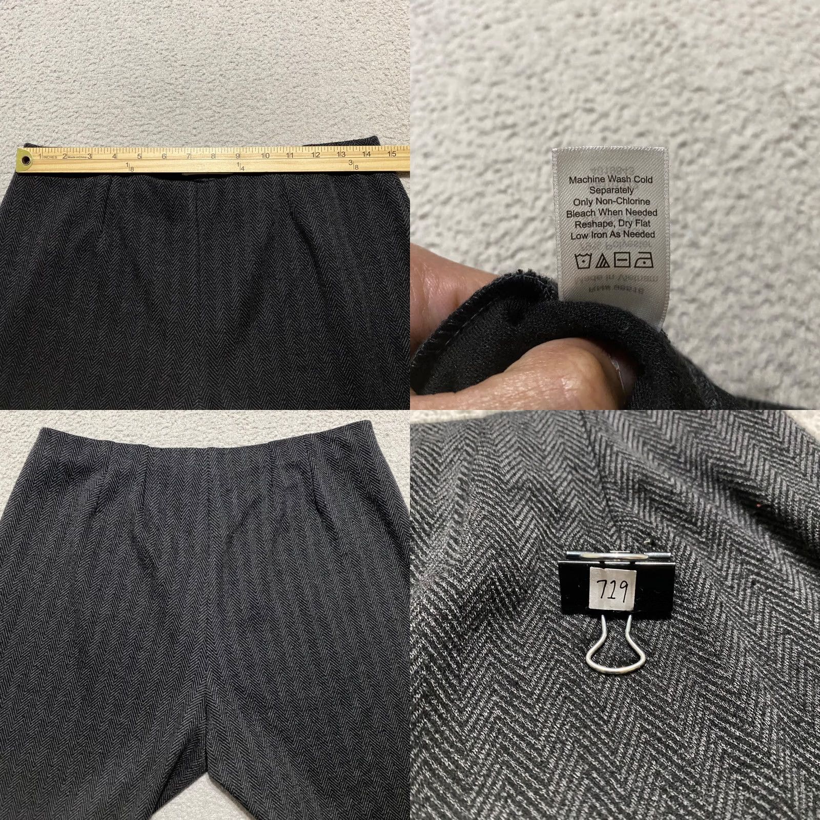Coldwater Creek Coldwater Creek Women s Gray Striped Straight High Rise Pants Size ONE SIZE - 8 Thumbnail