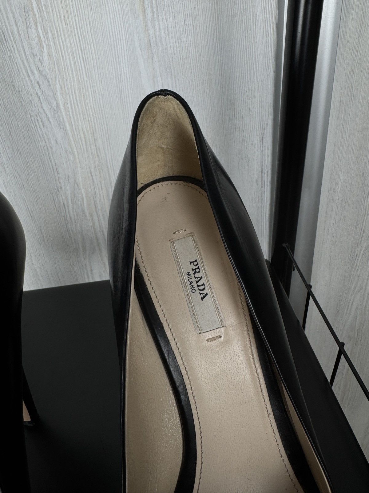 Prada PRADA Leather Platform Pumps Black sz 41 Size US 11 / IT 41 - 7 Thumbnail