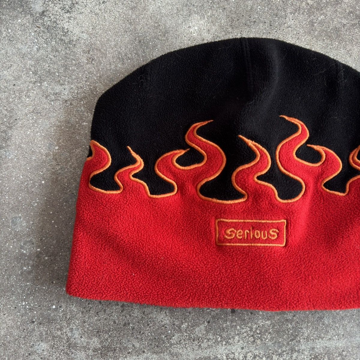 20471120 × Japanese Brand Vintage Flaming Fire Beanie Hat Size ONE SIZE - 3 Thumbnail