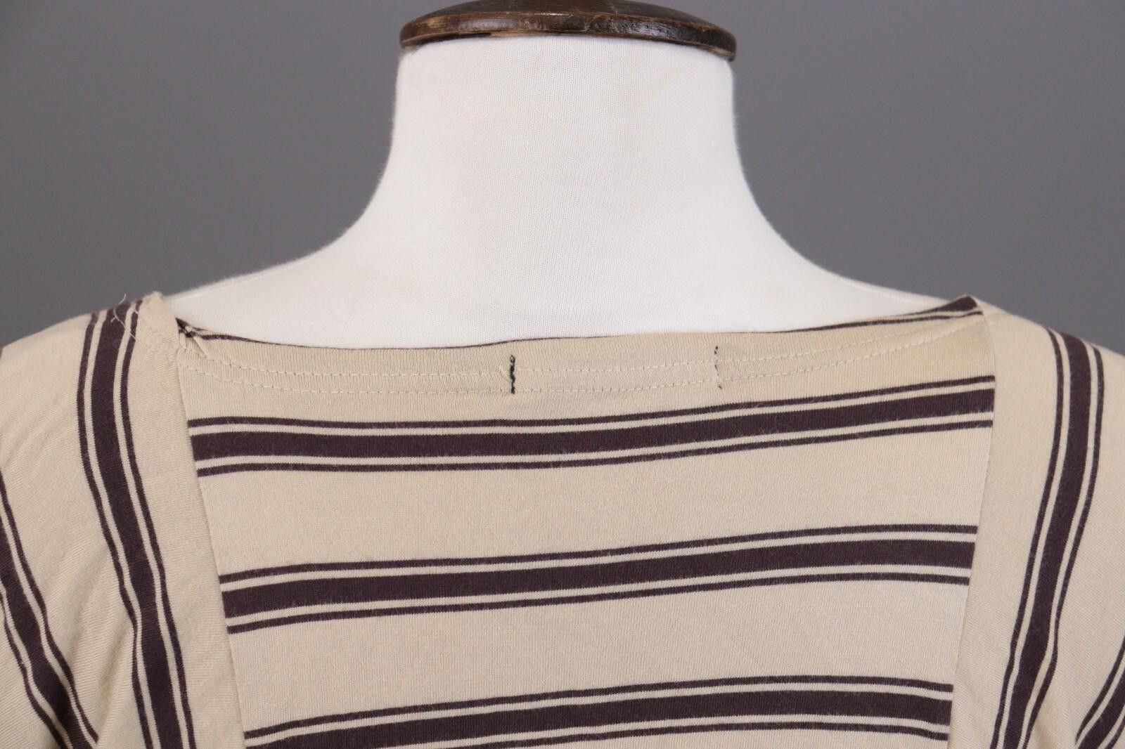 Designer Gudrun Sjoden Beige Striped Relaxed Blouse Shirt Size M Size M / US 6-8 / IT 42-44 - 11 Thumbnail
