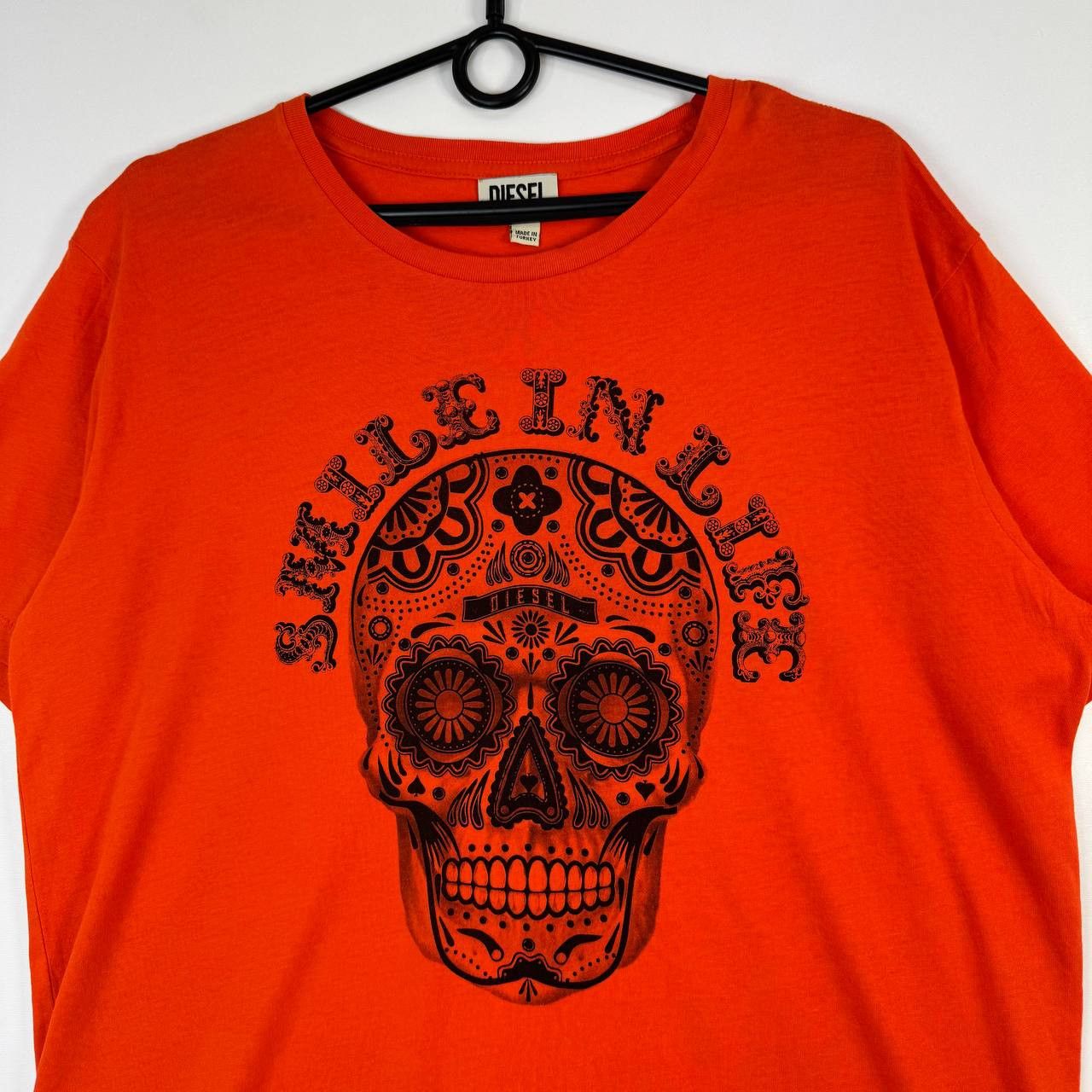Diesel Diesel Skull Graphic T-Shirt Red Mens Size XXL Size US XXL / EU 58 / 5 - 2 Thumbnail