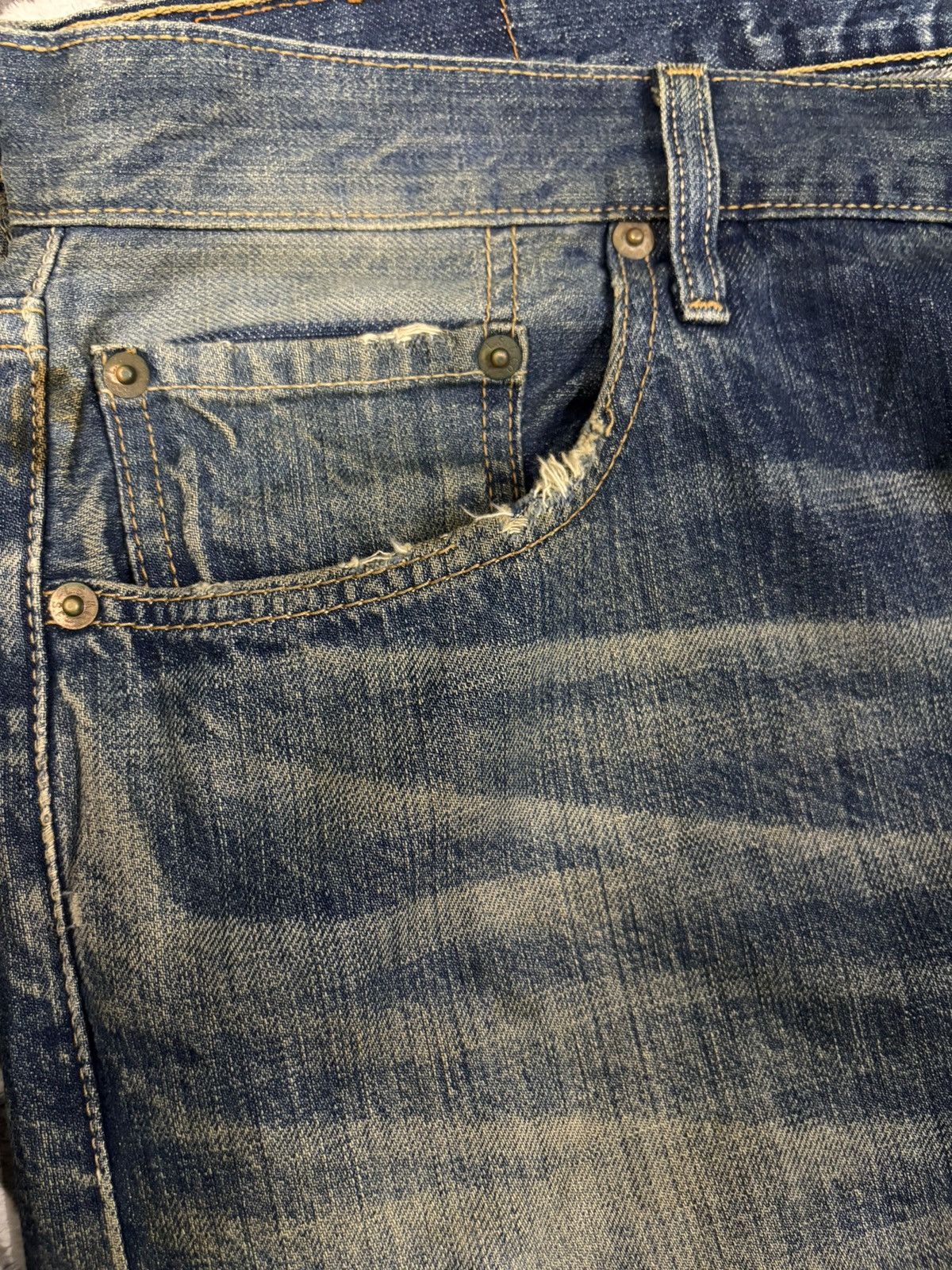 Levi's Vintage 90s Levis 501 Mud Wash Loose Fit Distressed Jeans Size US 36 / EU 52 - 5 Thumbnail