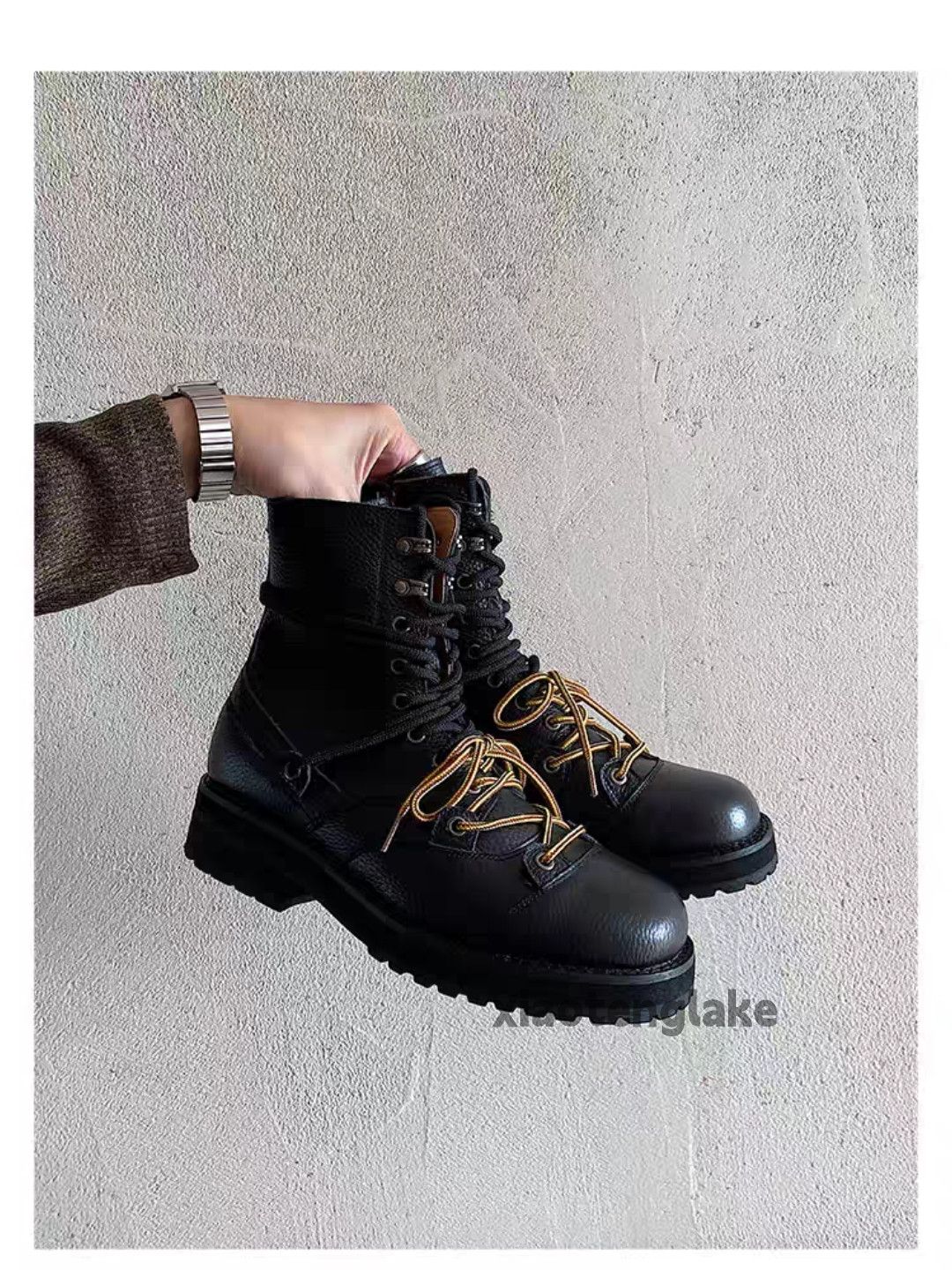 Vintage Unisex outdoor utility punk yuppie grunge high boots Size US 8 / EU 41 - 1 Thumbnail