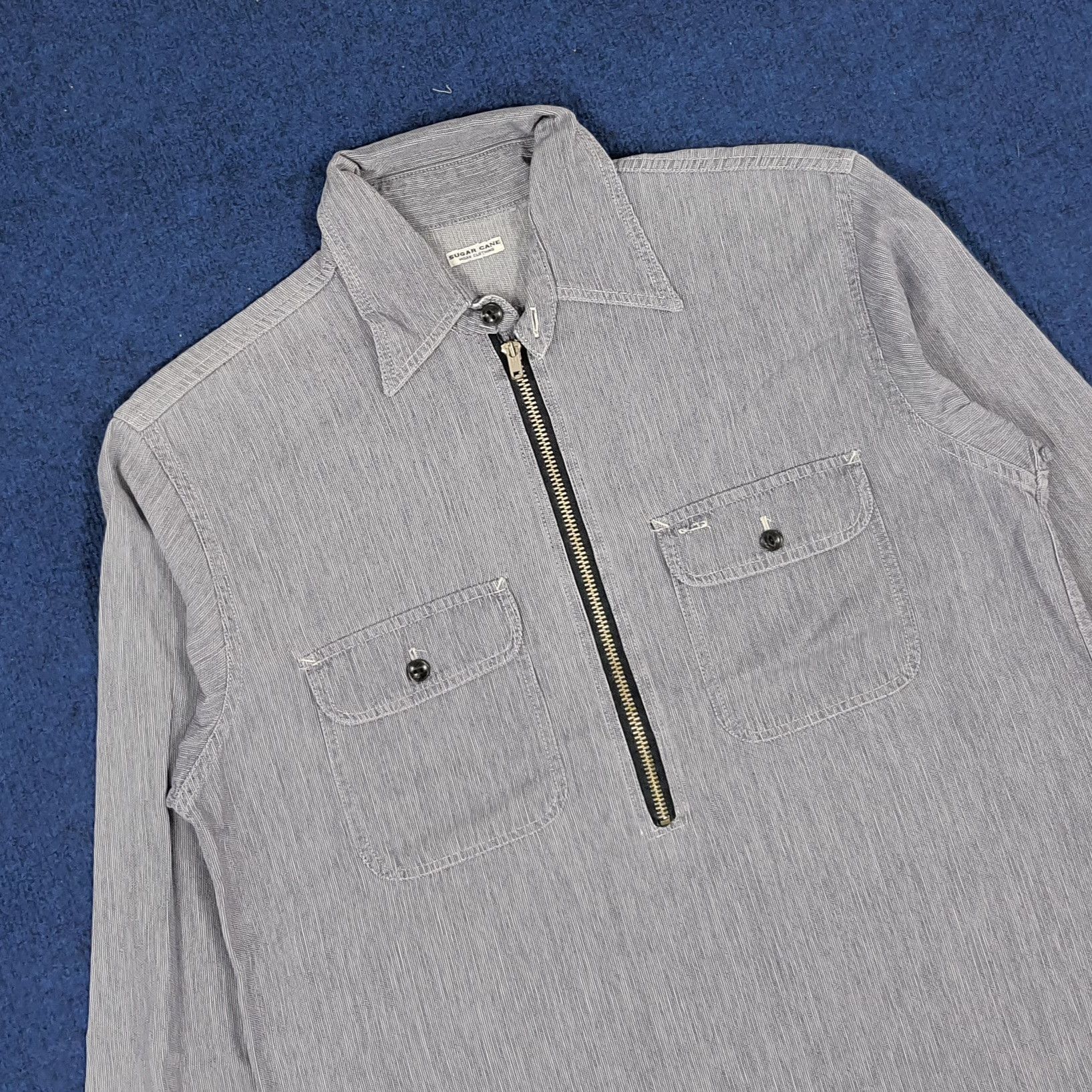 Japanese Brand × Sugar Cane × Vintage Vintage Sugar Cane Half Zipper Japan Brand Polo Long Sleeve Size US L / EU 52-54 / 3 - 2 Thumbnail
