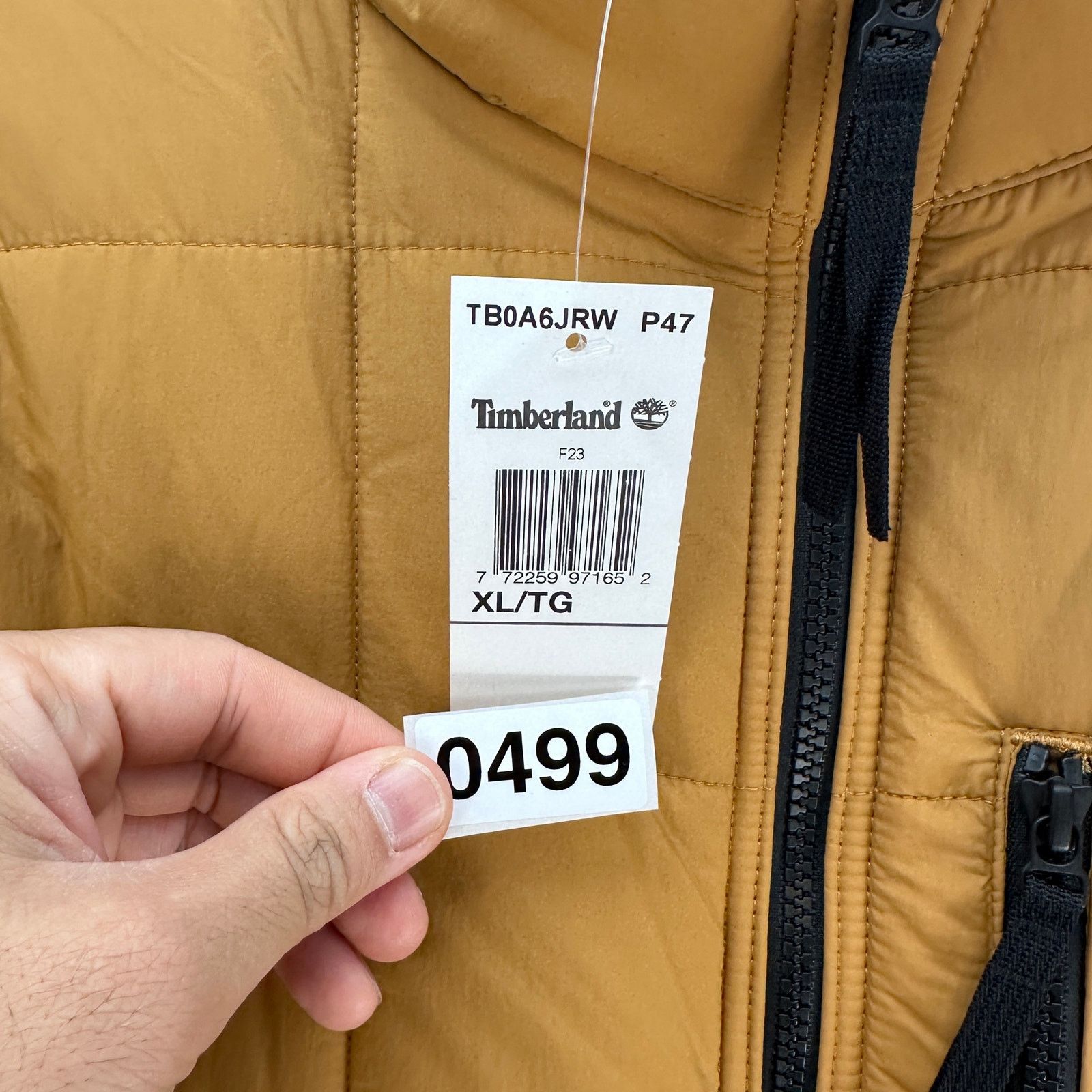Timberland TIMBERLAND MEN'S X-LARGE WHEAT ZIP UP QUILTED CARGO JACKET Size US XL / EU 56 / 4 - 6 Thumbnail