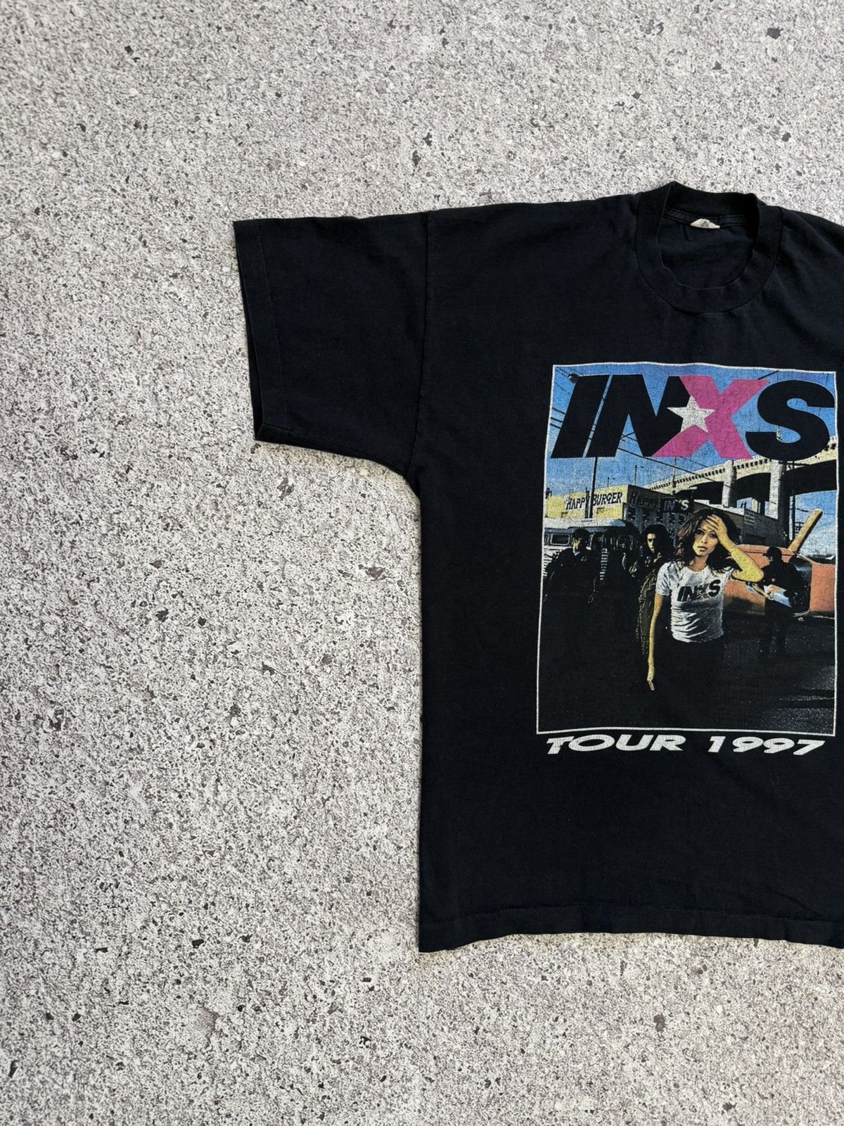 Band Tees × Vintage Vintage INXS Rock Band Retro Tour 1997 T-Shirt Y2K Hype Size US XL / EU 56 / 4 - 4 Thumbnail