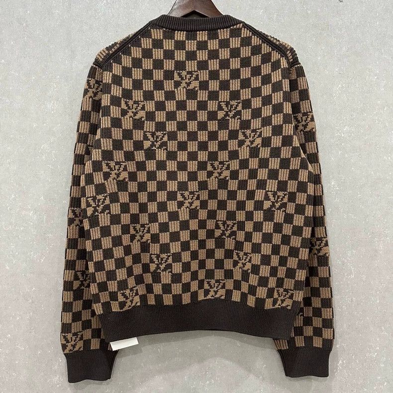 Louis Vuitton Louis Vuitton Thread Checker Sweater Full Print Wool Sweat Size US L / EU 52-54 / 3 - 2 Thumbnail