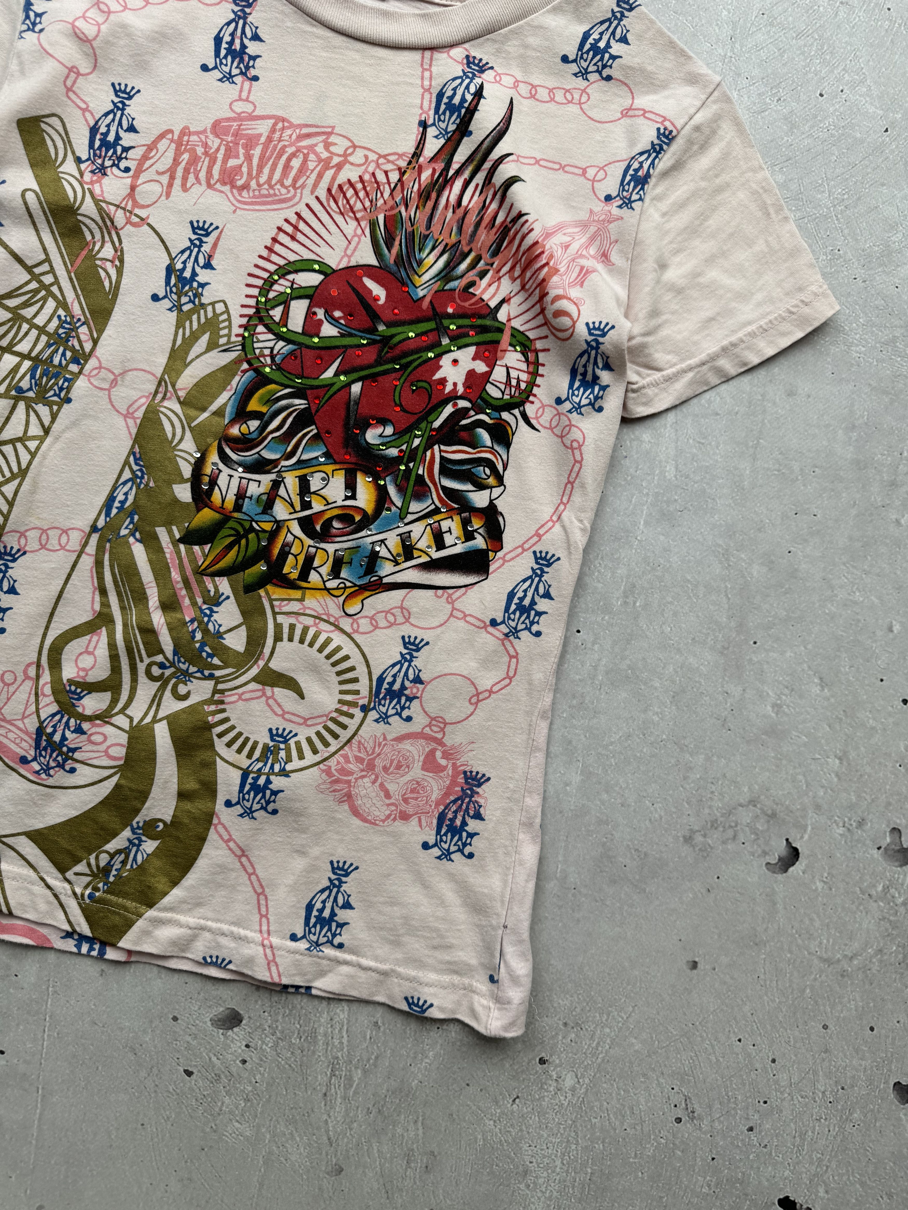 Christian Audigier × Ed Hardy × Vintage Christian Audigier Vintage Printed T-Shirt Size M / US 6-8 / IT 42-44 - 3 Thumbnail