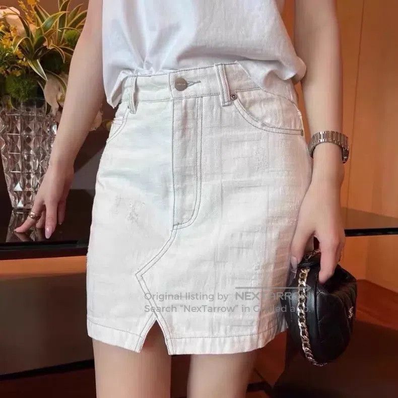 Fendi Fendi Beige Denim Skirt Size 24" / US 00 / IT 34 - 1 Thumbnail