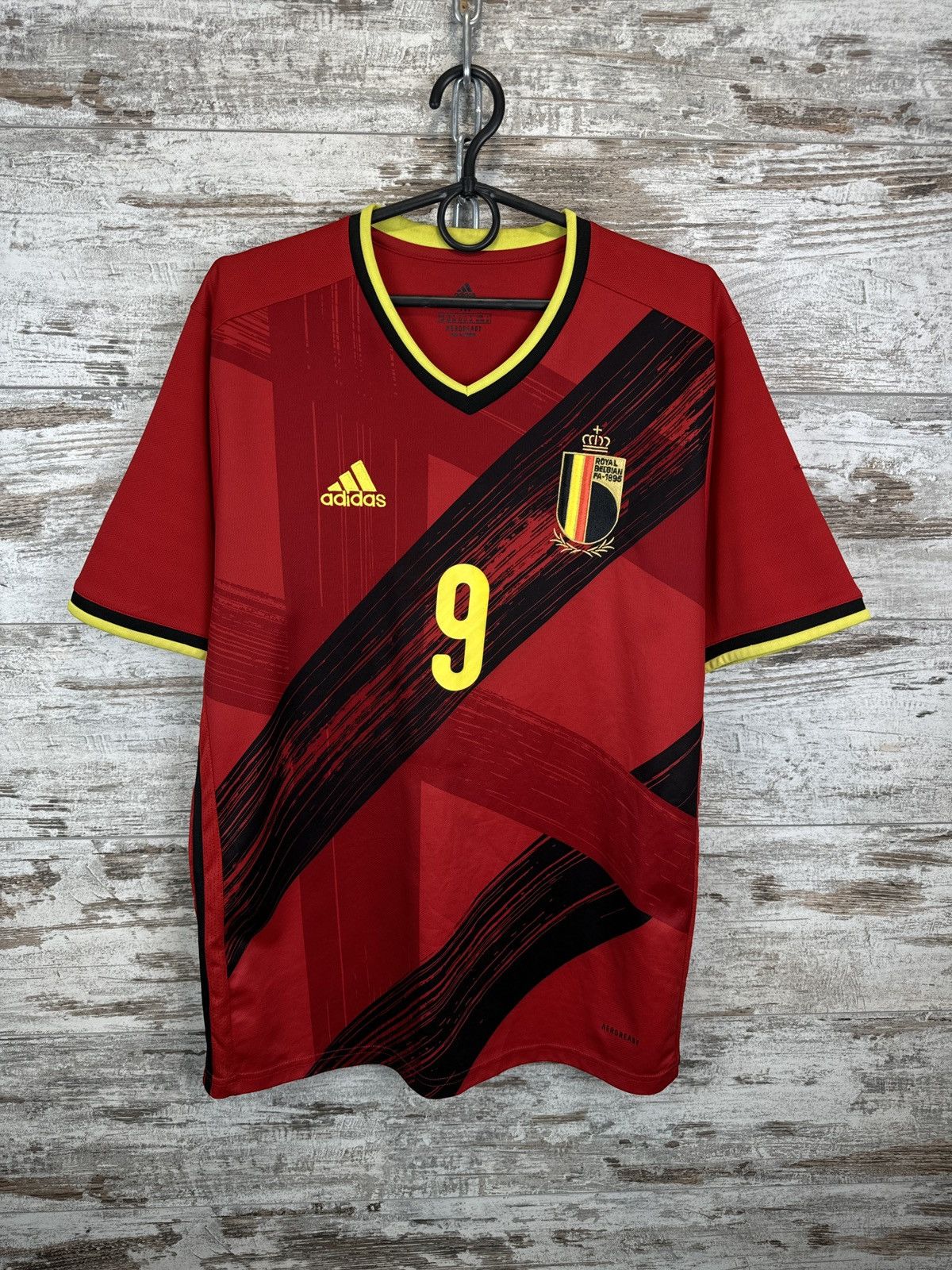 Adidas Mens Vintage Adidas Belgium National Team R. Lukaku T-shirt Size US M / EU 48-50 / 2 - 2 Thumbnail
