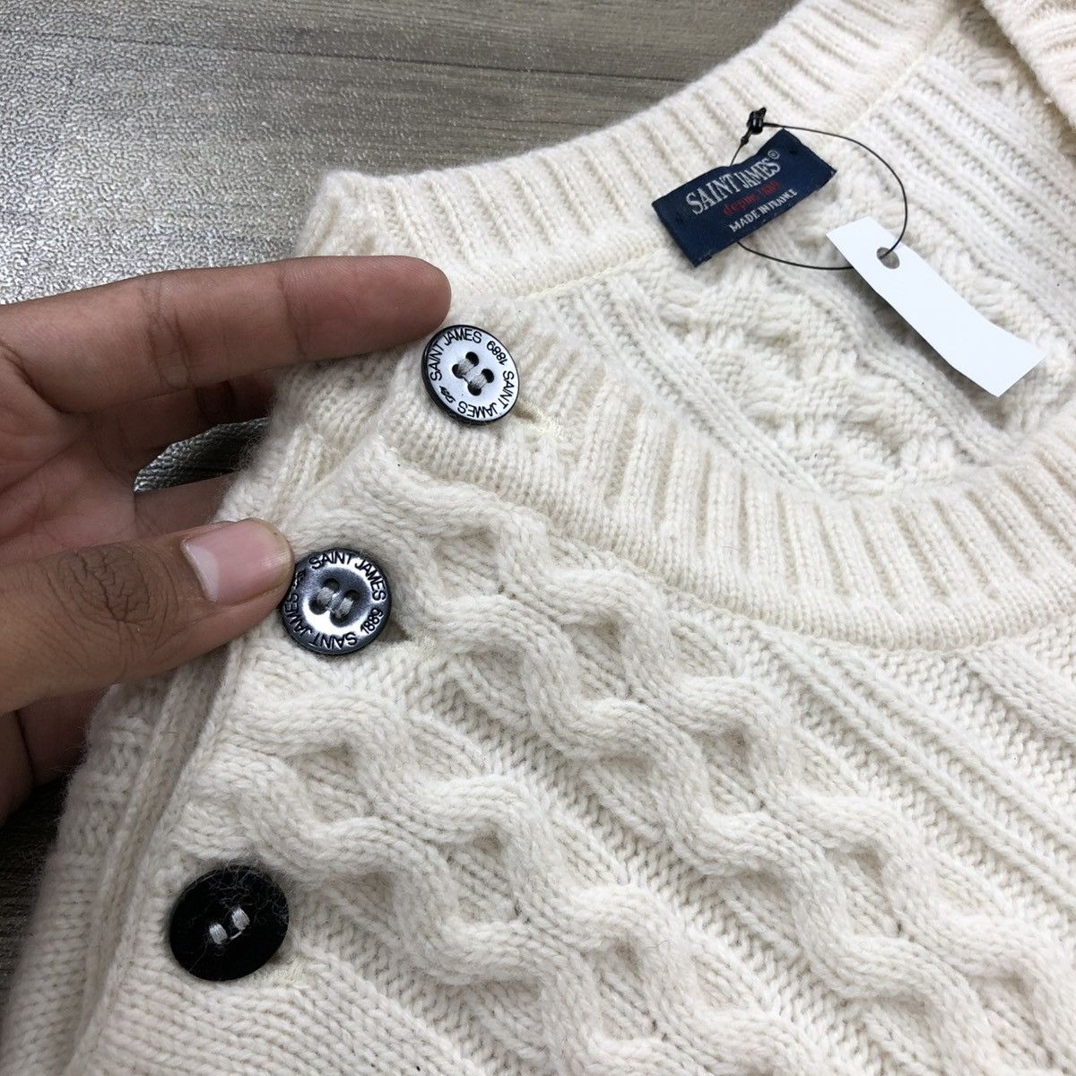 Designer × Saint James Vintage Saint James l"Atelier France Striped Wool Sweater Size US M / EU 48-50 / 2 - 9 Thumbnail