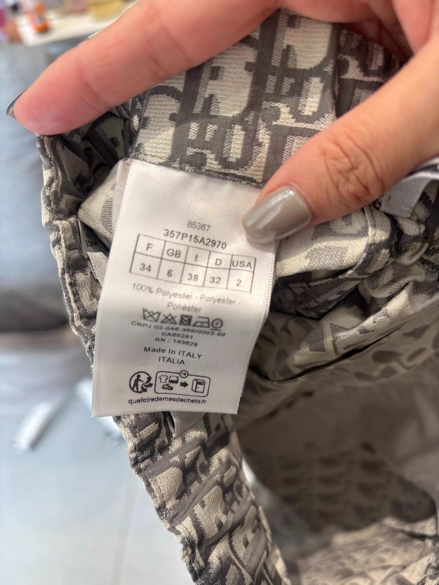 Dior Dior 24 grey Oblique logo mini skirt pants deadstock 34 Size 25" / US 0 / IT 36 - 6 Thumbnail