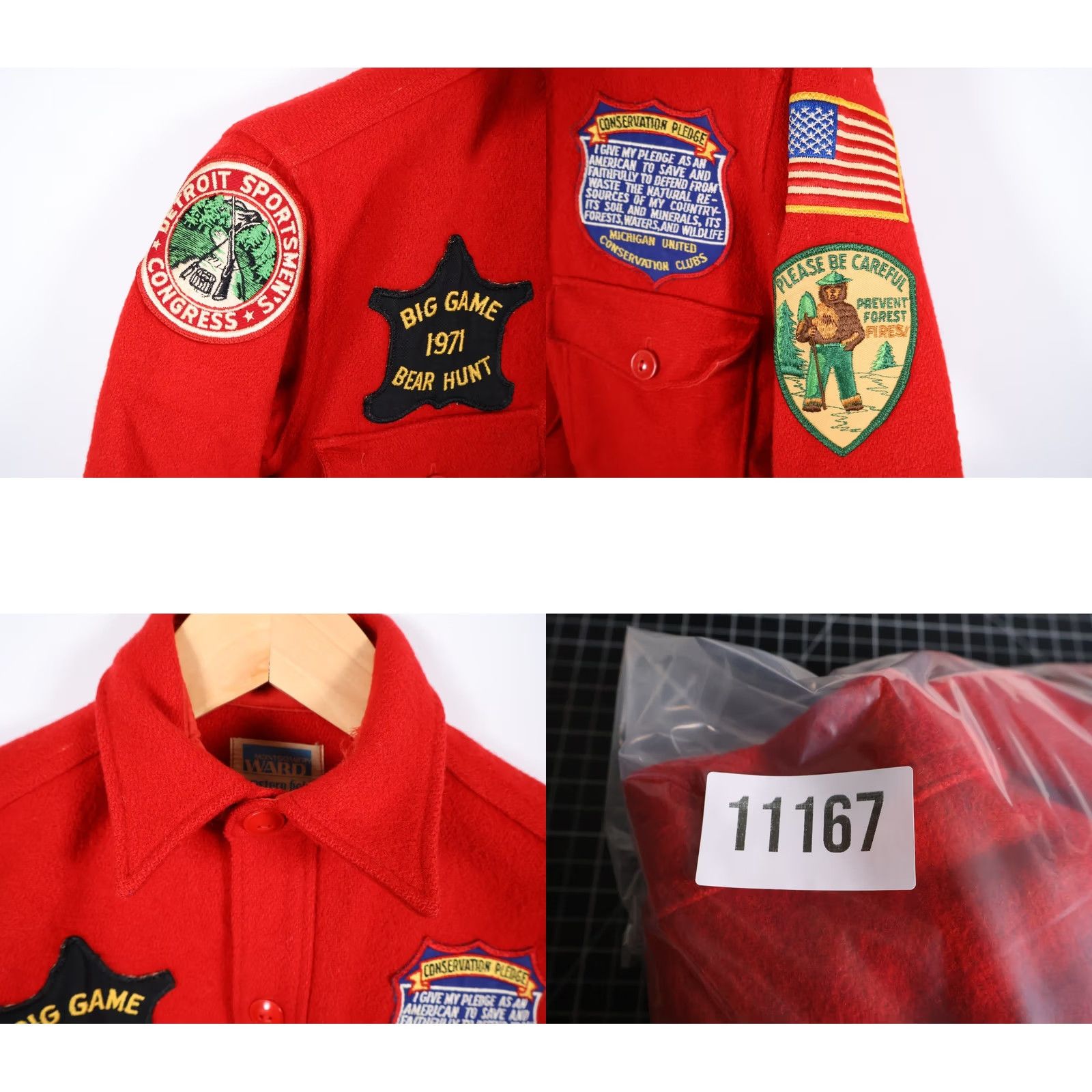 Vintage VINTAGE Montgomery Ward Woolrich Shirt Mens Medium Red Wool Western Field + Patches Shirt Mens Medium Red Wool Western Field + Patches Size US M / EU 48-50 / 2 - 9 Thumbnail