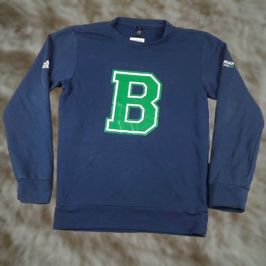 Adidas Adidas Pullover Sweater Adult Small Blue Long Sleeve Logo Crew Neck Mens Cotton Size US S / EU 44-46 / 1 - 1 Thumbnail