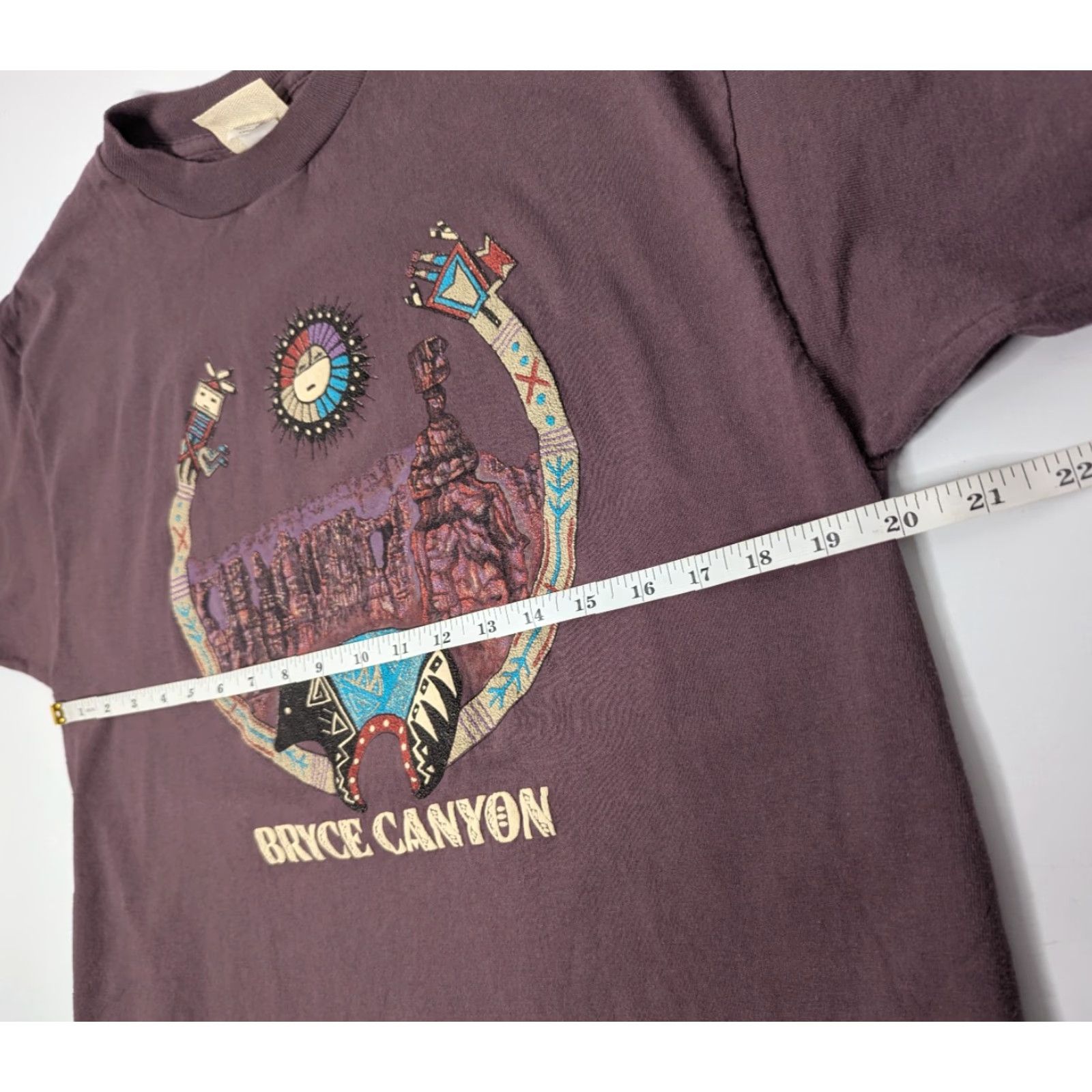 Vintage VINTAGE Bryce Canyon Utah Park Print T-Shirt USA Outdoor Nature Fred Harvey Shirt Mens L Purple 90s Size US L / EU 52-54 / 3 - 5 Thumbnail