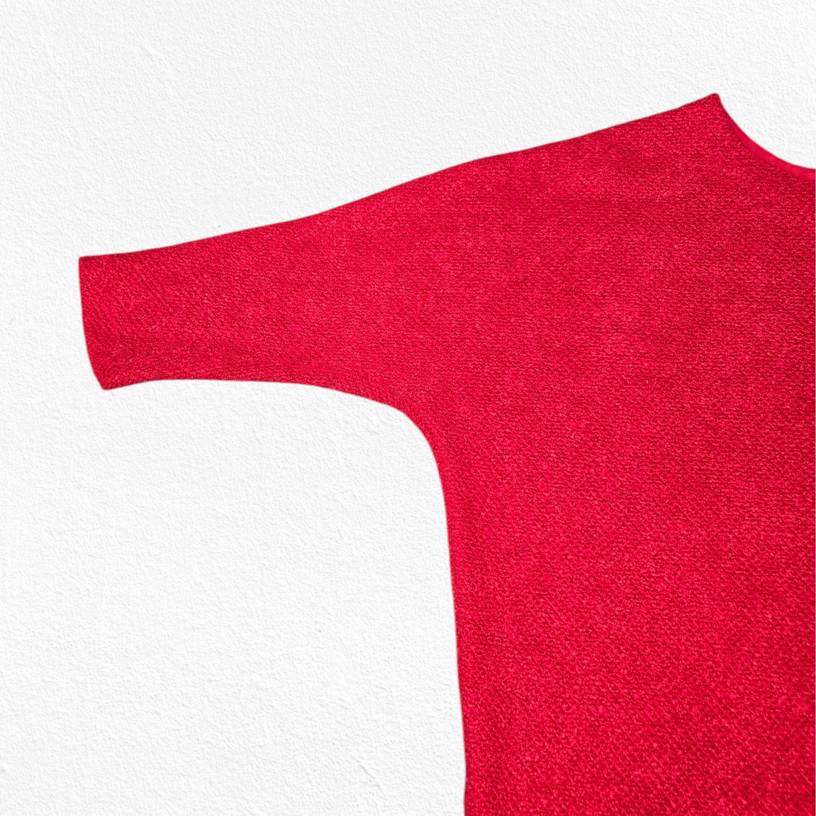 Worthington Worthington Red Textured Knit Tapered Sweater Size Medium Size M / US 6-8 / IT 42-44 - 2 Thumbnail