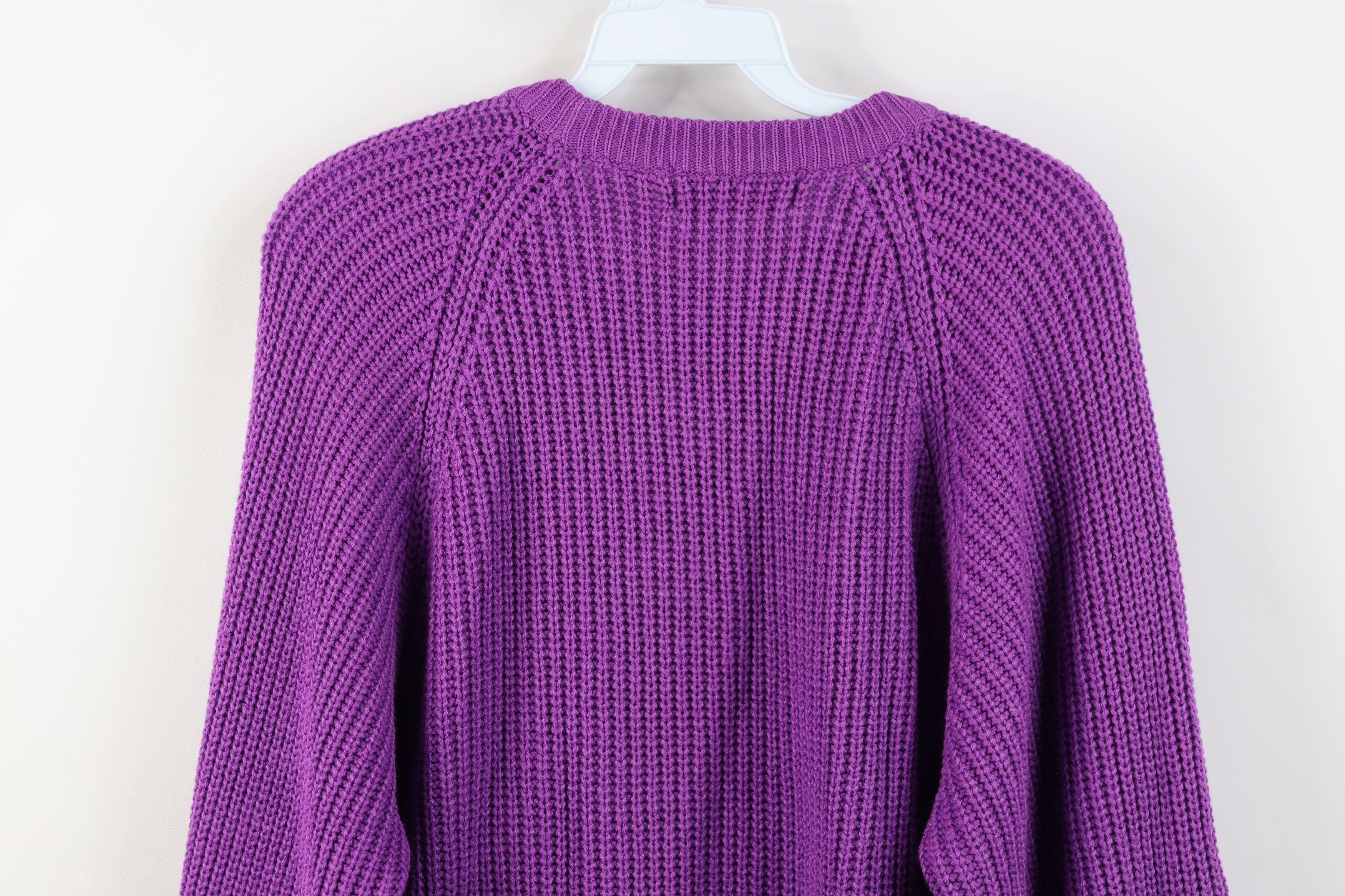 Vintage Vintage 90s Streetwear Blank Chunky Ribbed Knit Sweater Size L / US 10 / IT 46 - 11 Thumbnail
