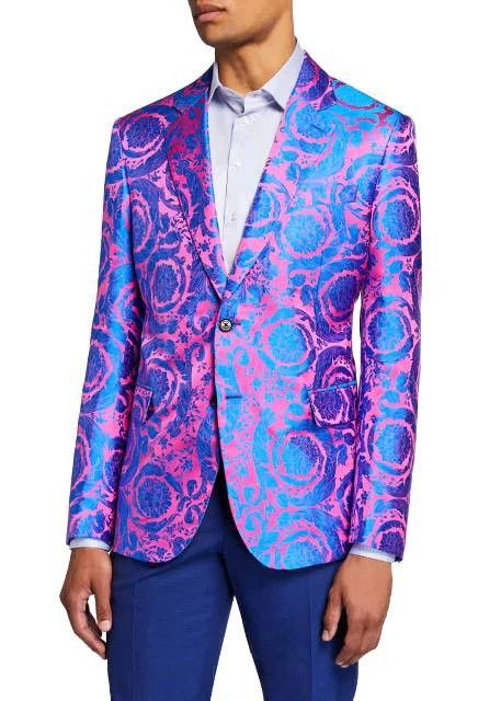 Versace Versace Printed silk suit Size US M / EU 48-50 / 2 - 1 Thumbnail