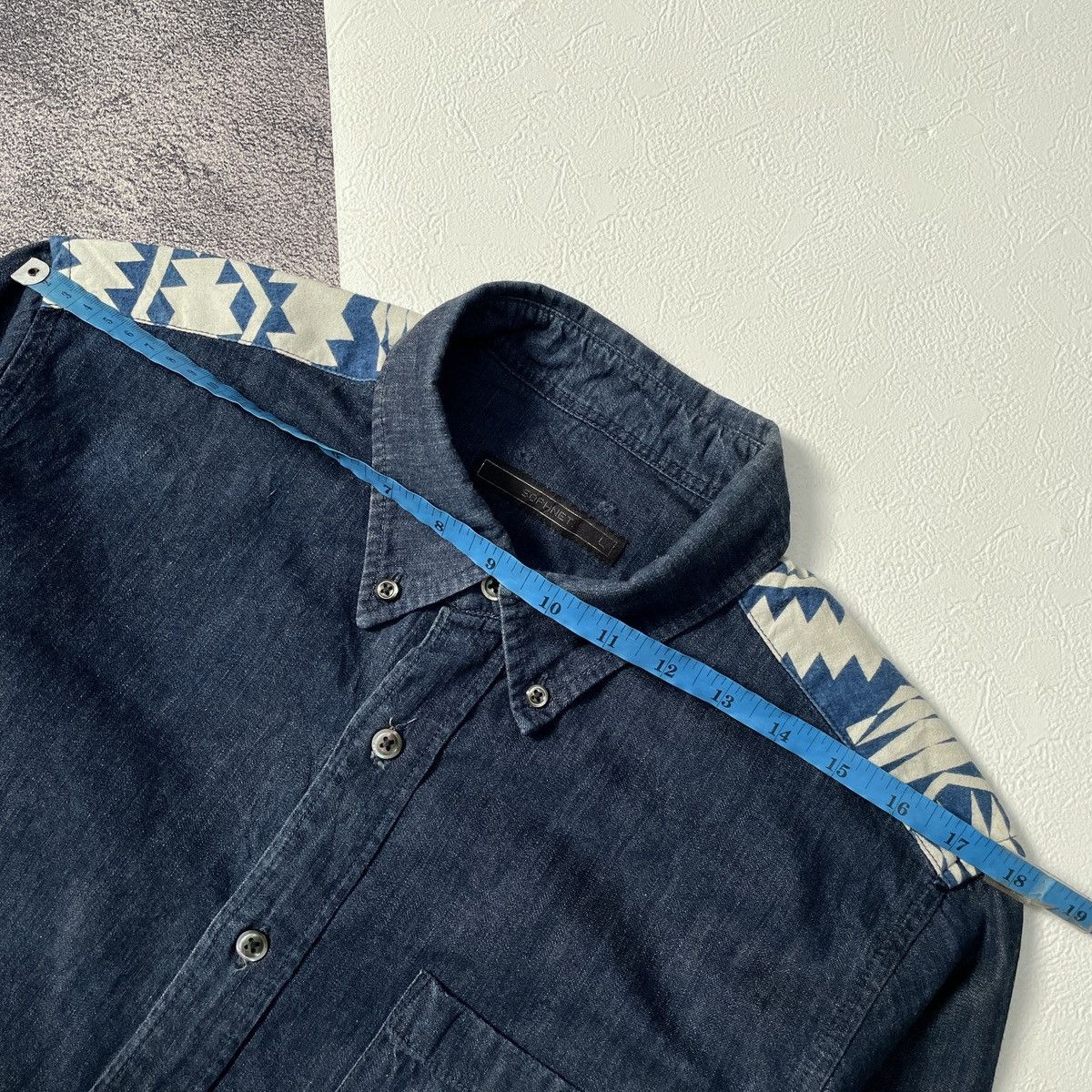 Sophnet. 🔥Sophnet japan western pattern denim shirt Size US L / EU 52-54 / 3 - 11 Thumbnail