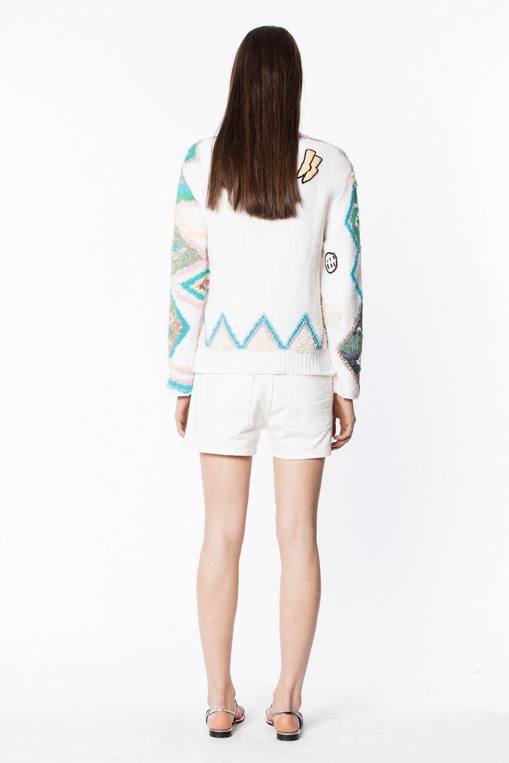 Zadig & Voltaire Sonny Kilim Carpet Intarsia Pullover Size XS / US 0-2 / IT 36-38 - 4 Thumbnail