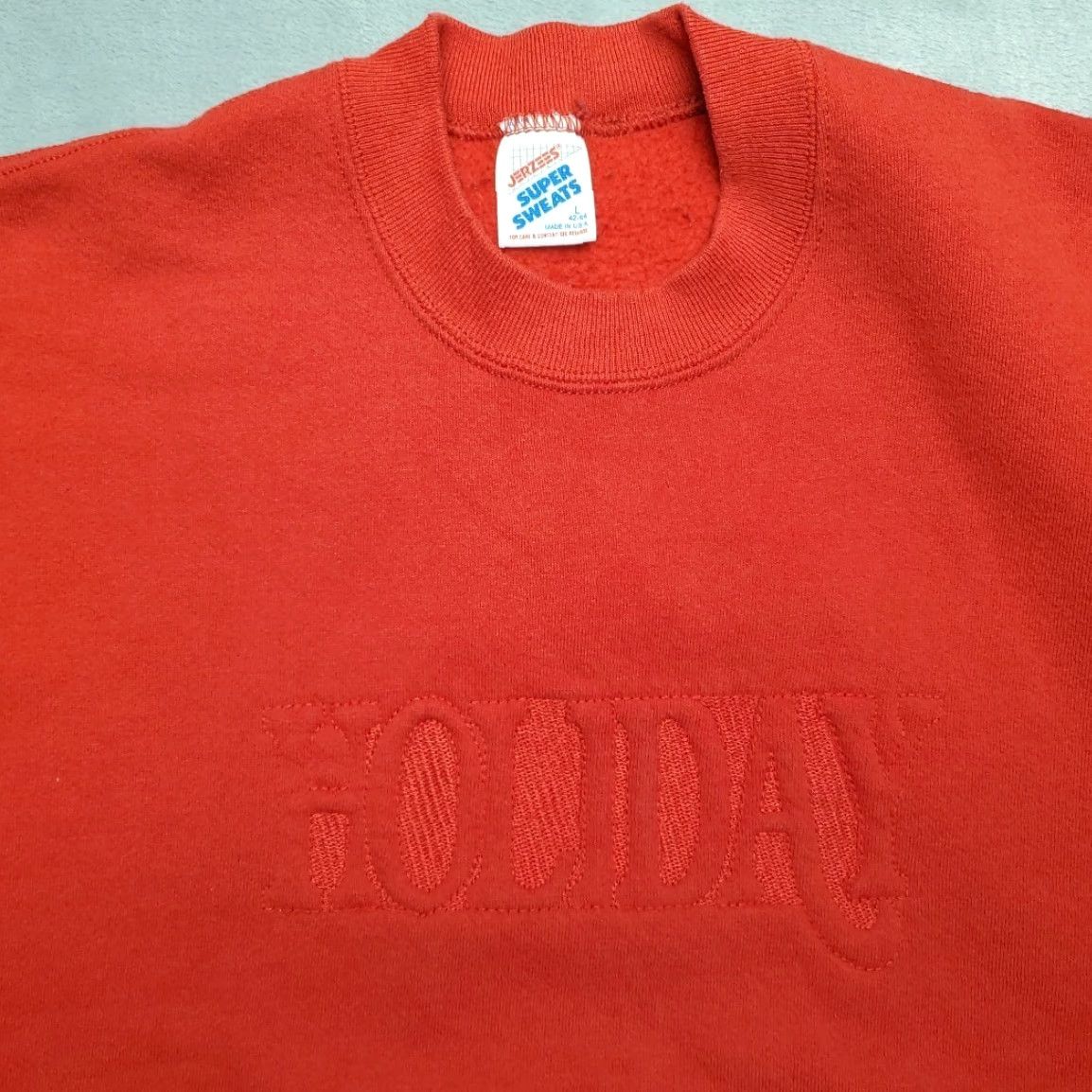 Jerzees VTG Jerzees Sweatshirt L Red Pullover Crewneck Christmas Holiday 90s Y2K Retro Mens Shirt Size US L / EU 52-54 / 3 - 3 Thumbnail