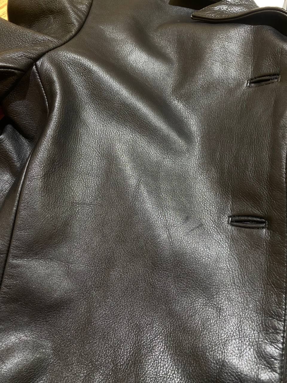 Gap VTG Y2K GAP MEN'S LEATHER FADED BOMBER JACKET Size US M / EU 48-50 / 2 - 9 Thumbnail