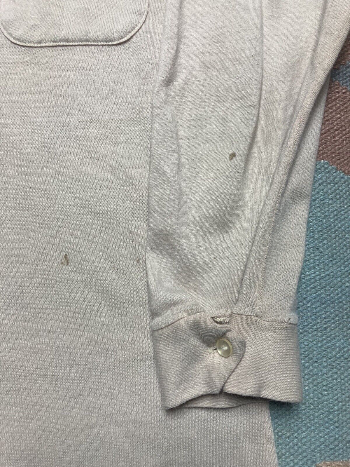 Vintage VTG 50s 60s polo shirt donegal soft worn thin adult medium Size US M / EU 48-50 / 2 - 4 Thumbnail