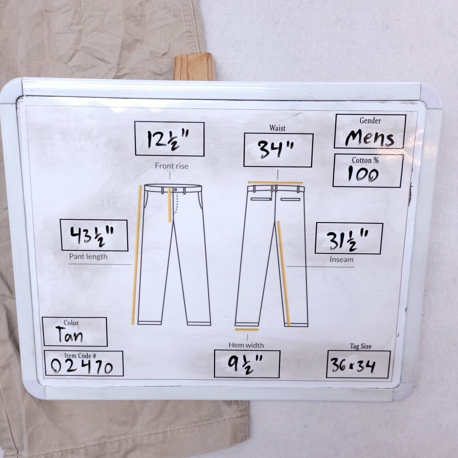 Cabelas Cabelas Medium Wash Button Chino Pants Mens Size 33/34 Beige Size 34" / US 12 / IT 48 - 6 Thumbnail