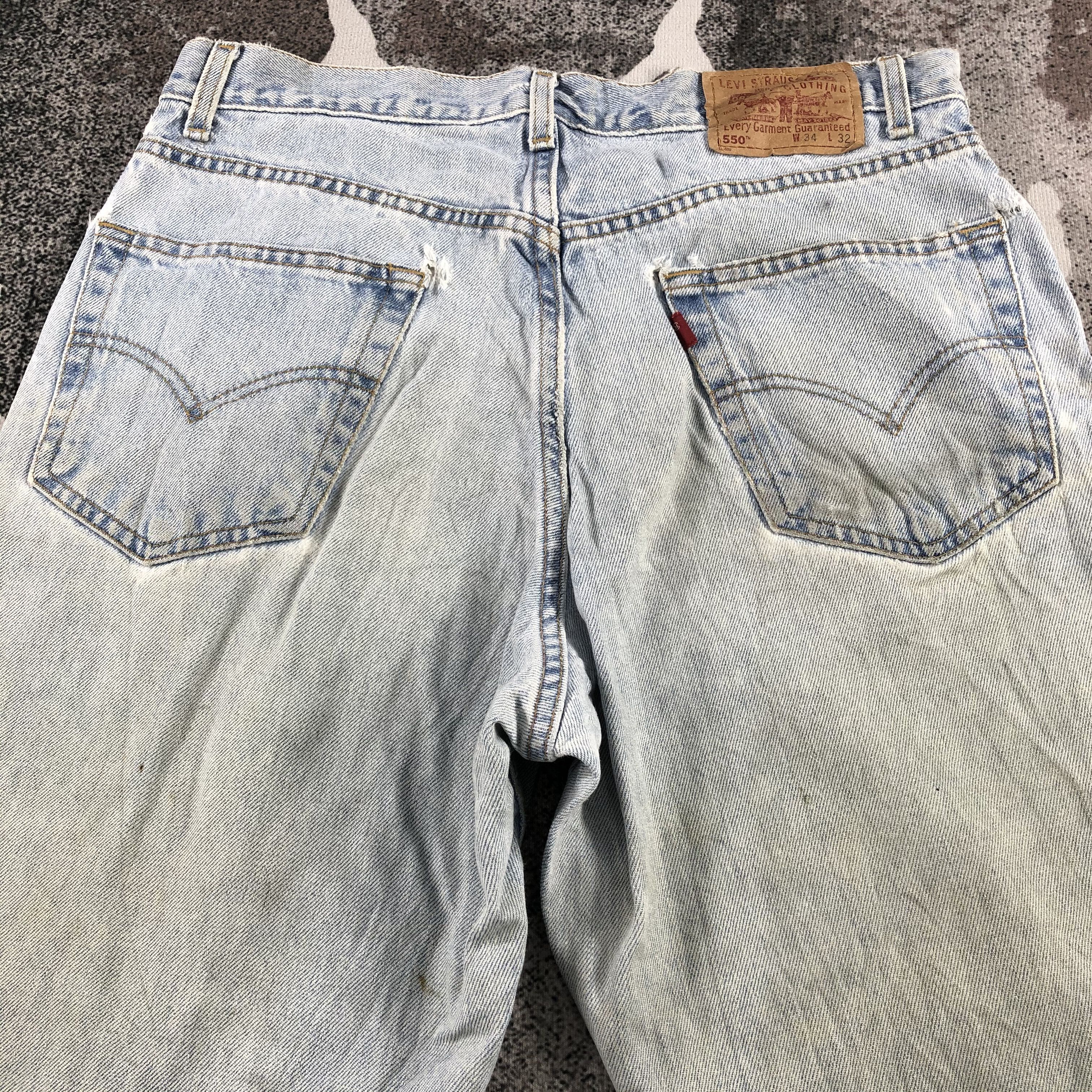 Levi's Vintage Levis 550 Jeans Relaxed Fit Denim KJ948 Size US 34 / EU 50 - 4 Thumbnail