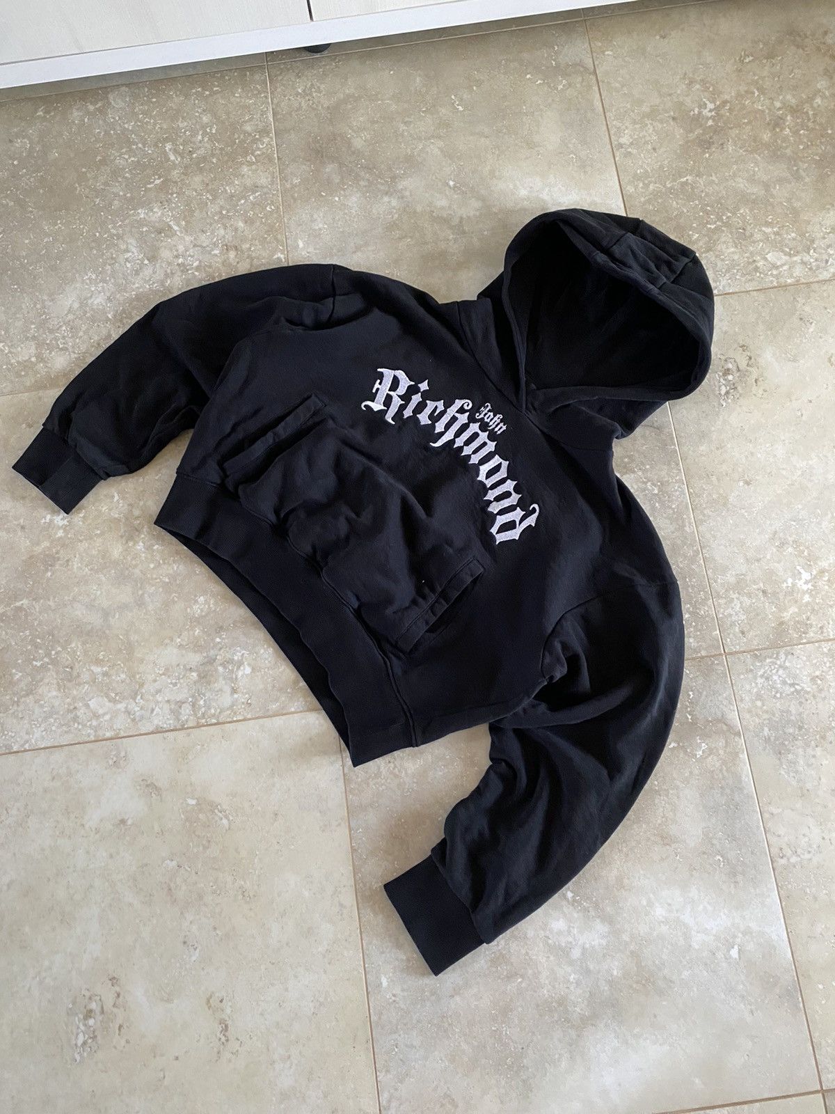 John Richmond Vintage Jonh Richmond Y2K Baggy Hoodie Tribal Boxy Size L / US 10 / IT 46 - 2 Thumbnail