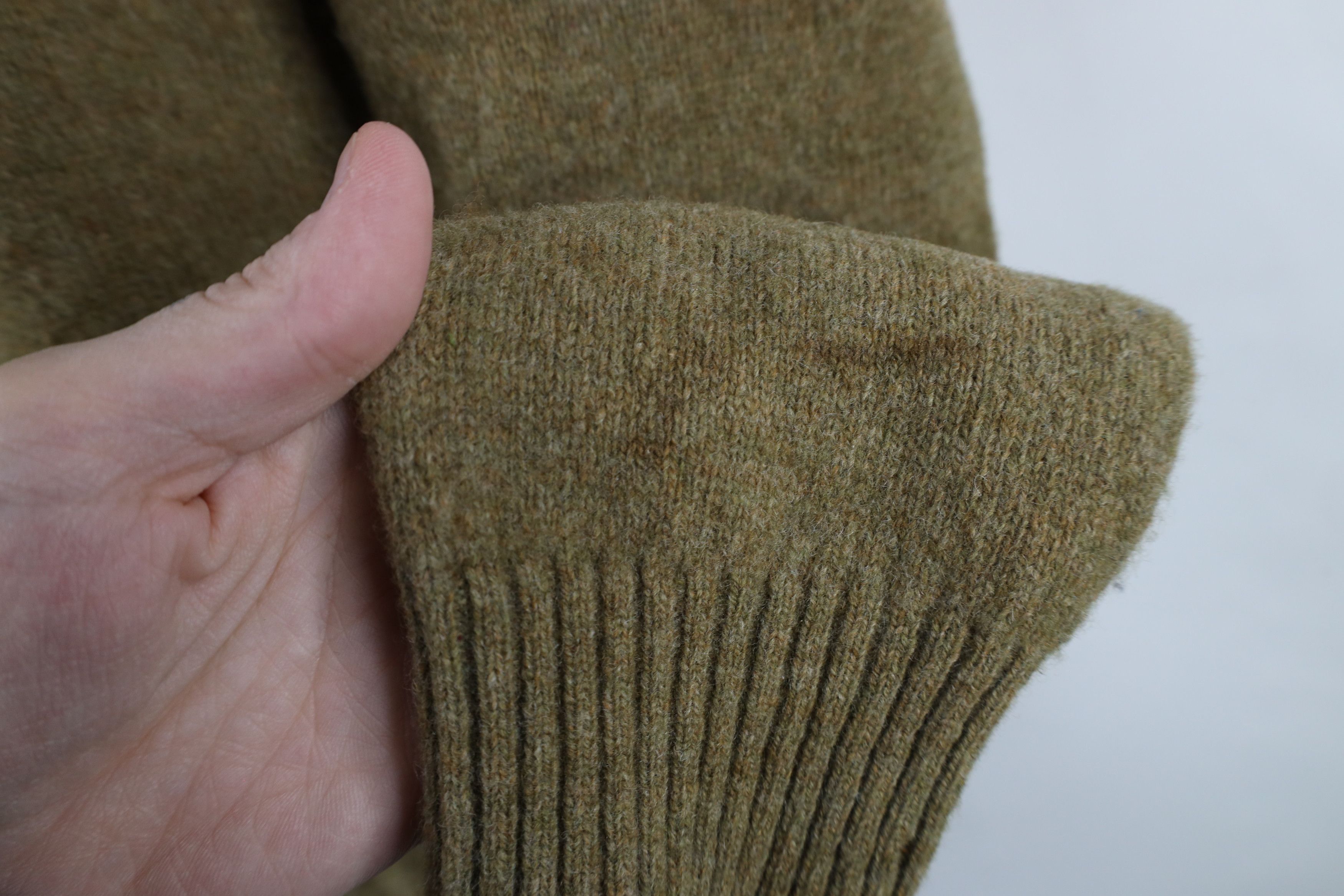 Cabelas × Vintage Vintage 90s Cabelas Wool Knit Crewneck Sweater Heather Green Size US L / EU 52-54 / 3 - 4 Thumbnail