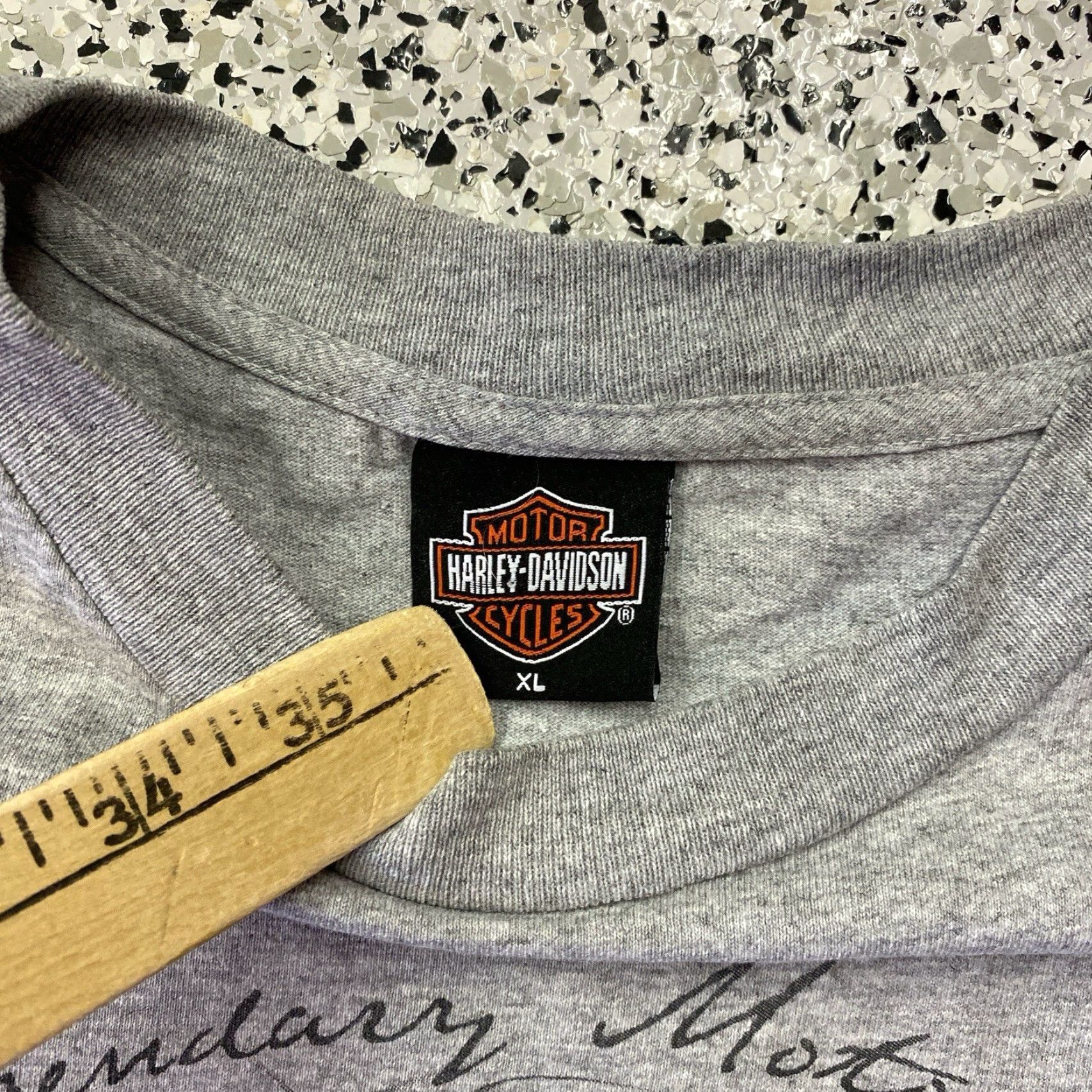 Harley Davidson VINTAGE Harley-Davidson T Shirt Adult XL Gray Short Sleeve Crew Neck Graphic Print Double-Sided Men Mens Size US XL / EU 56 / 4 - 2 Thumbnail