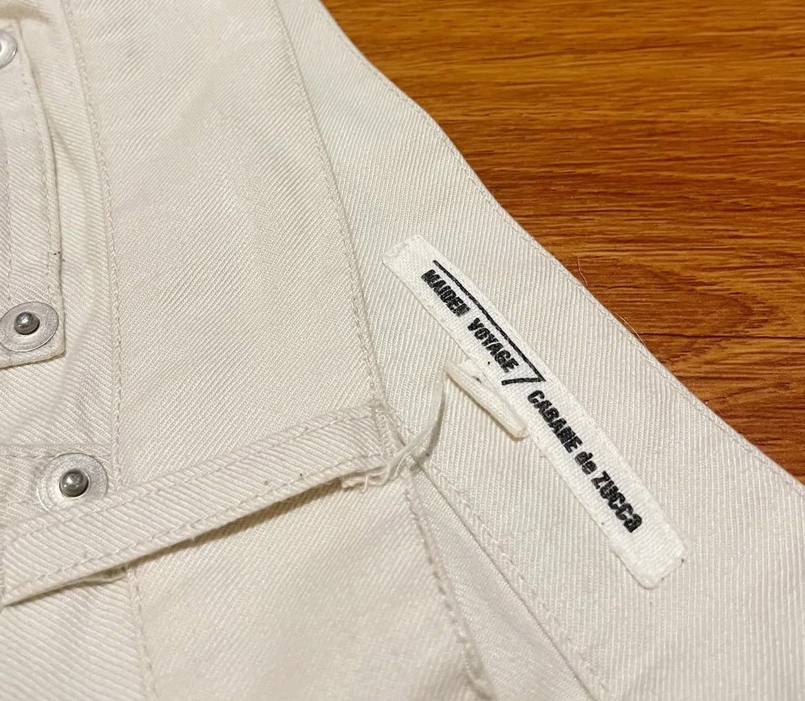 Issey Miyake 2000s Maiden Voyage Cabane de Zucca Ecru Patchwork Work Size US 34 / EU 50 - 5 Thumbnail