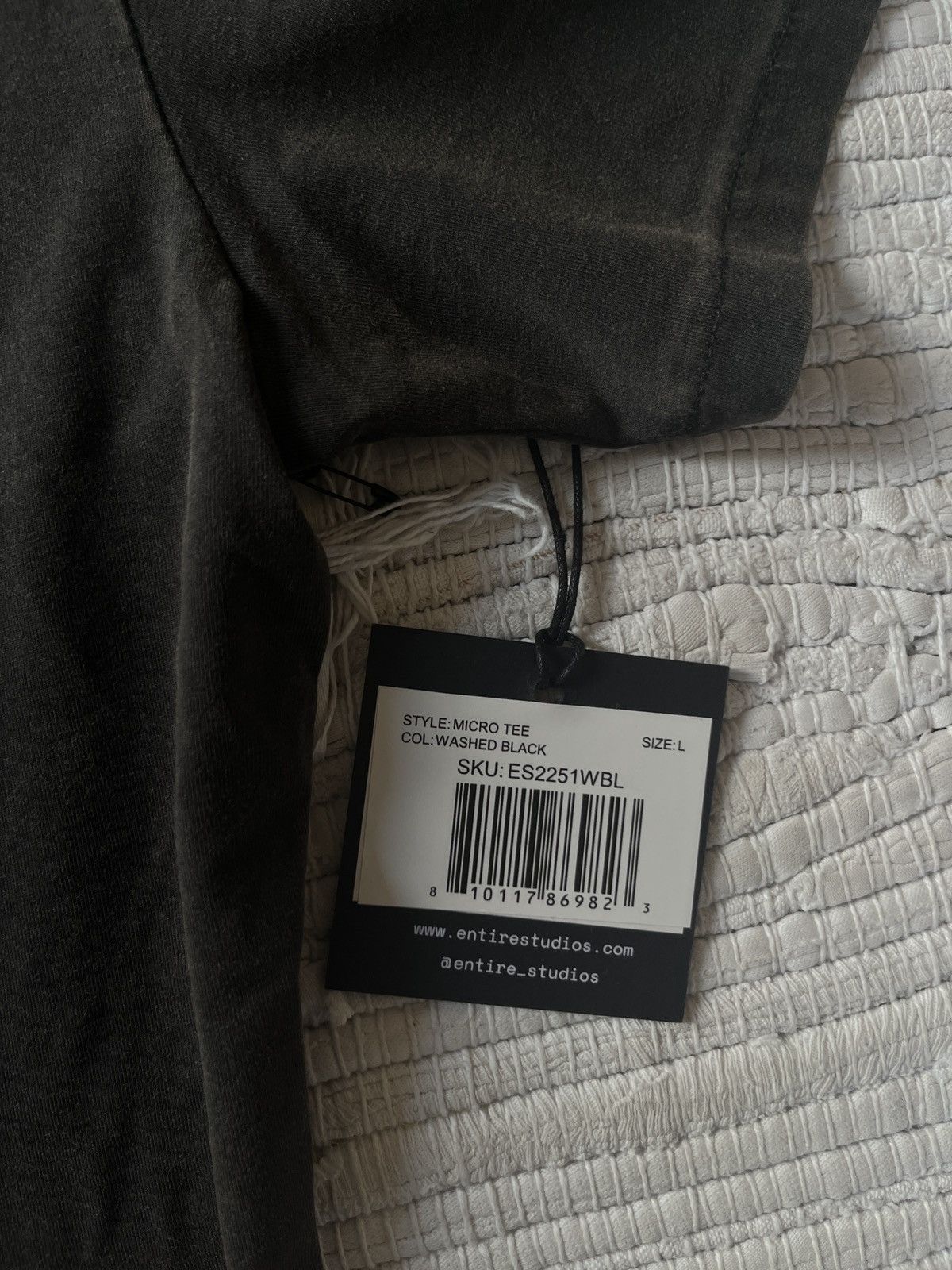 Entire Studios MICRO TEE WASHED BLACK Size L / US 10 / IT 46 - 3 Thumbnail