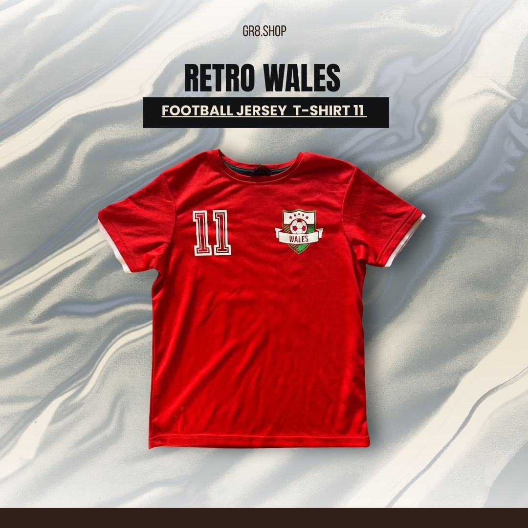 Other Retro Wales Football Jersey T-Shirt 11 Red Short Sleeve Crew Size US S / EU 44-46 / 1 - 1 Thumbnail
