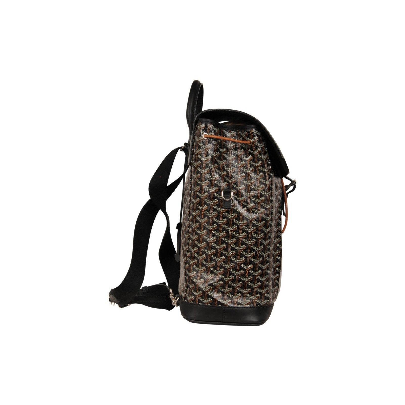Goyard Alpin MM Backpack Black Leather Drawstring Strap Size ONE SIZE - 8 Thumbnail