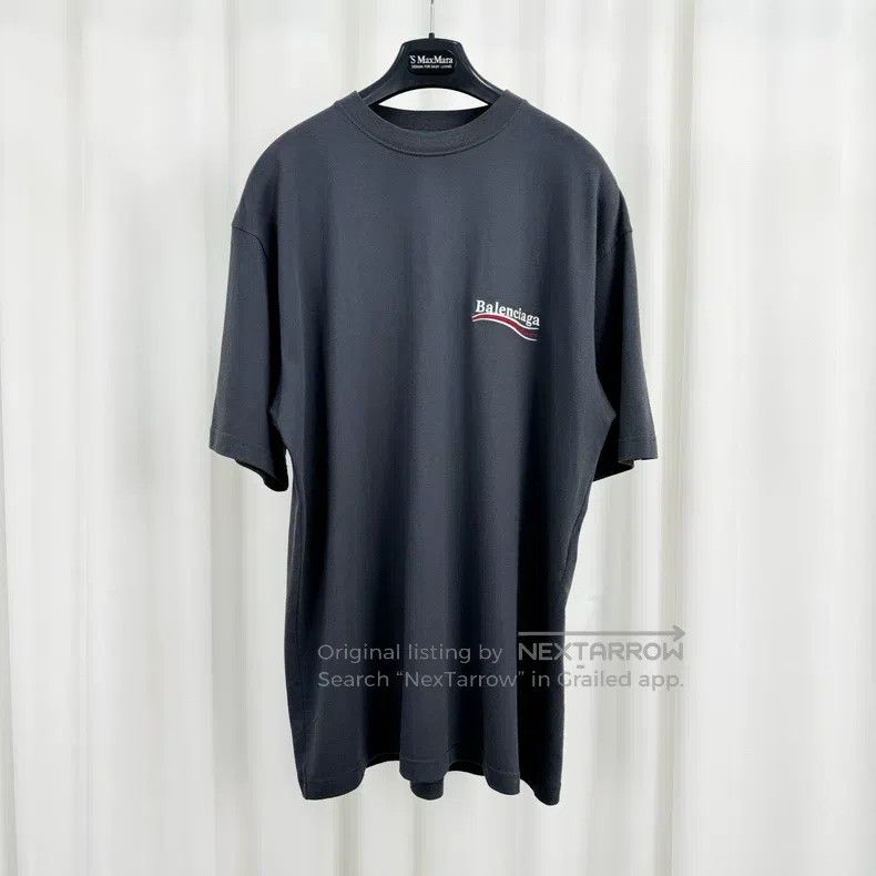 Balenciaga Balenciaga Black and Grey Embroidered Coke Short Sleeve Size US XS / EU 42 / 0 - 1 Thumbnail