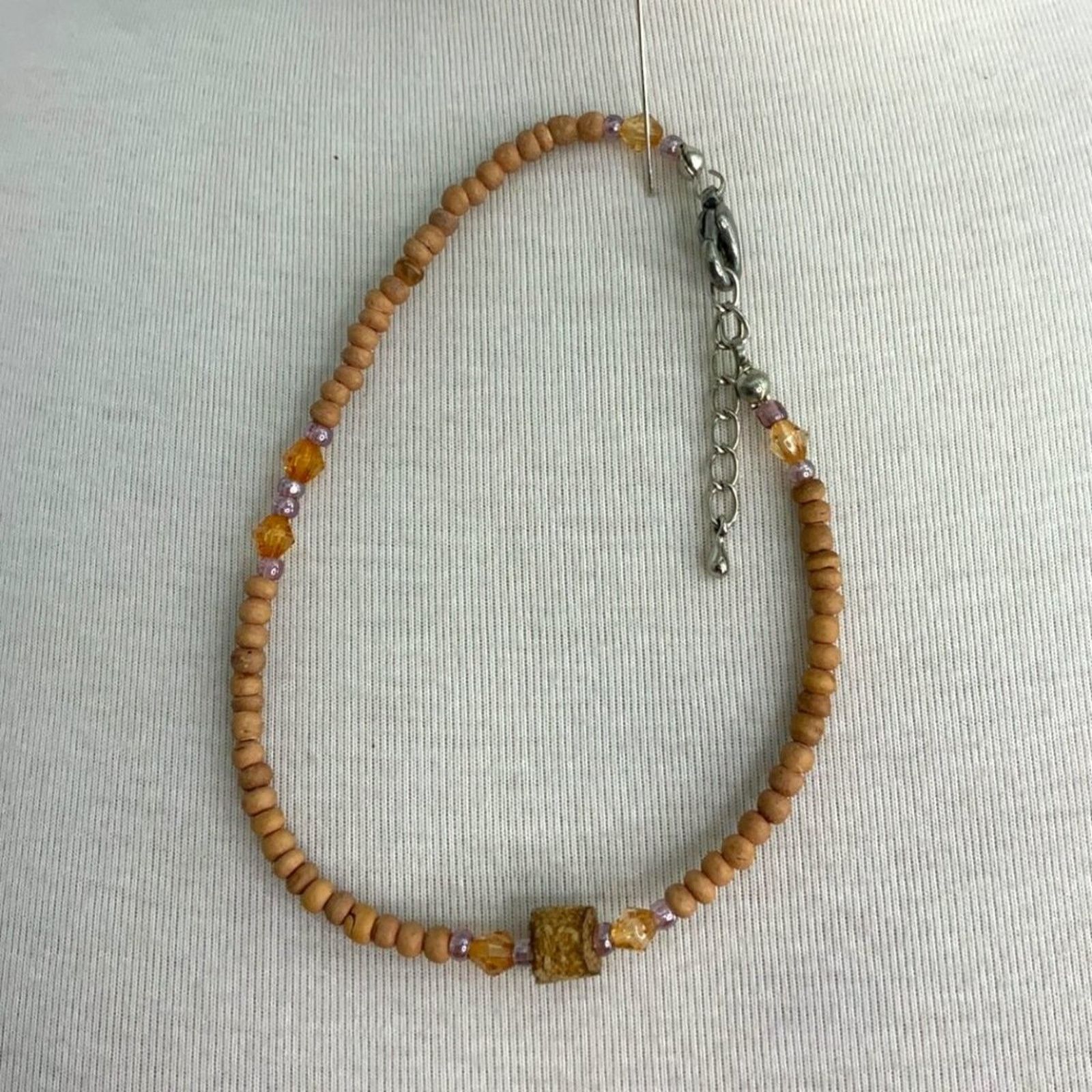Other Vintage Tan Beaded Bracelet Size ONE SIZE - 2 Thumbnail