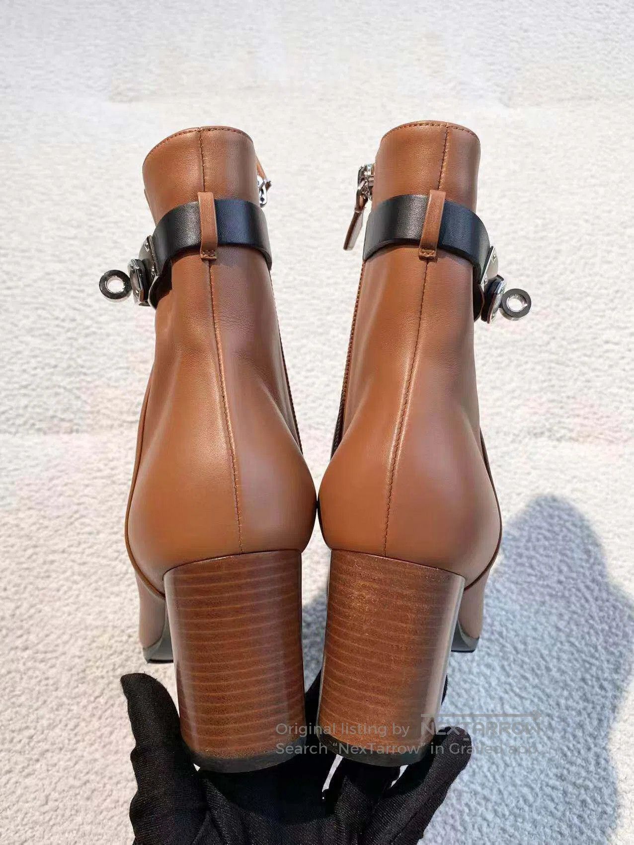 Hermes Hermes Kelly buckle high-heeled ankle boots| Size US 4.5 / IT 34.5 - 5 Thumbnail