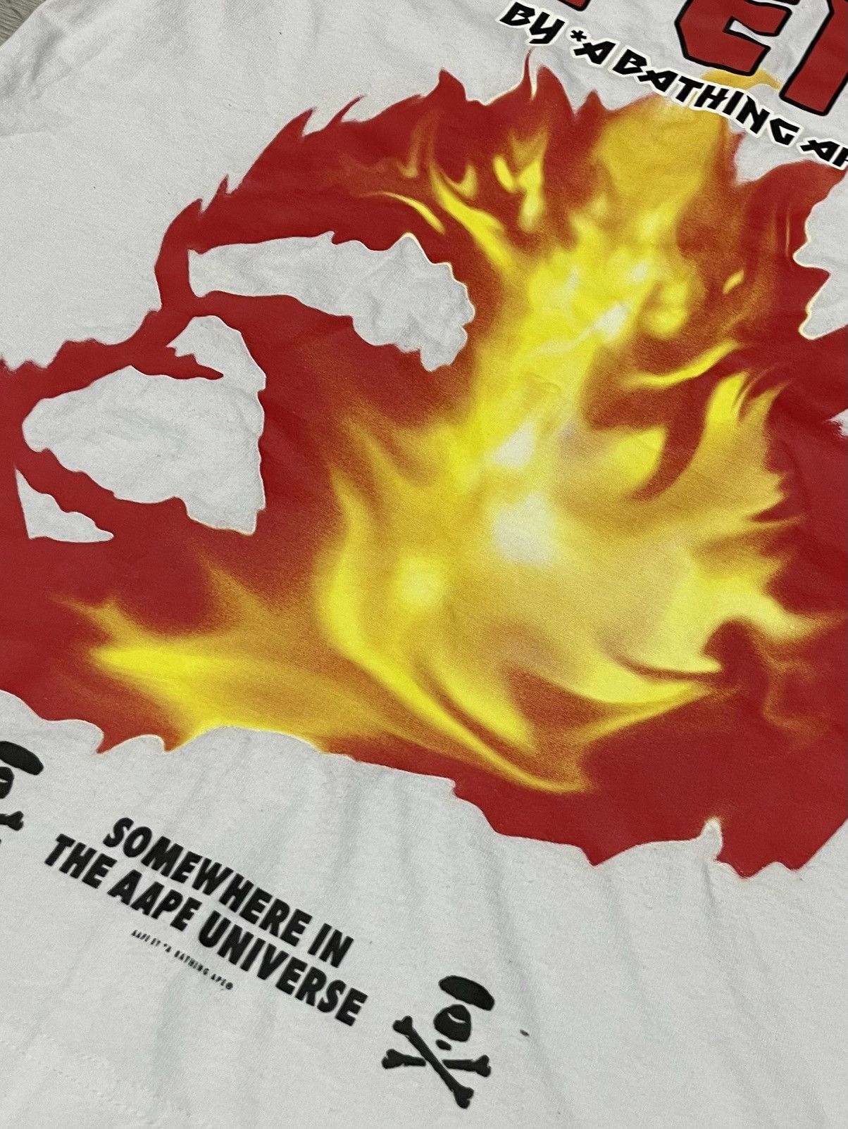 Aape Aape now BAPE flame fire Iron Maiden style Tee big print Size US L / EU 52-54 / 3 - 2 Thumbnail