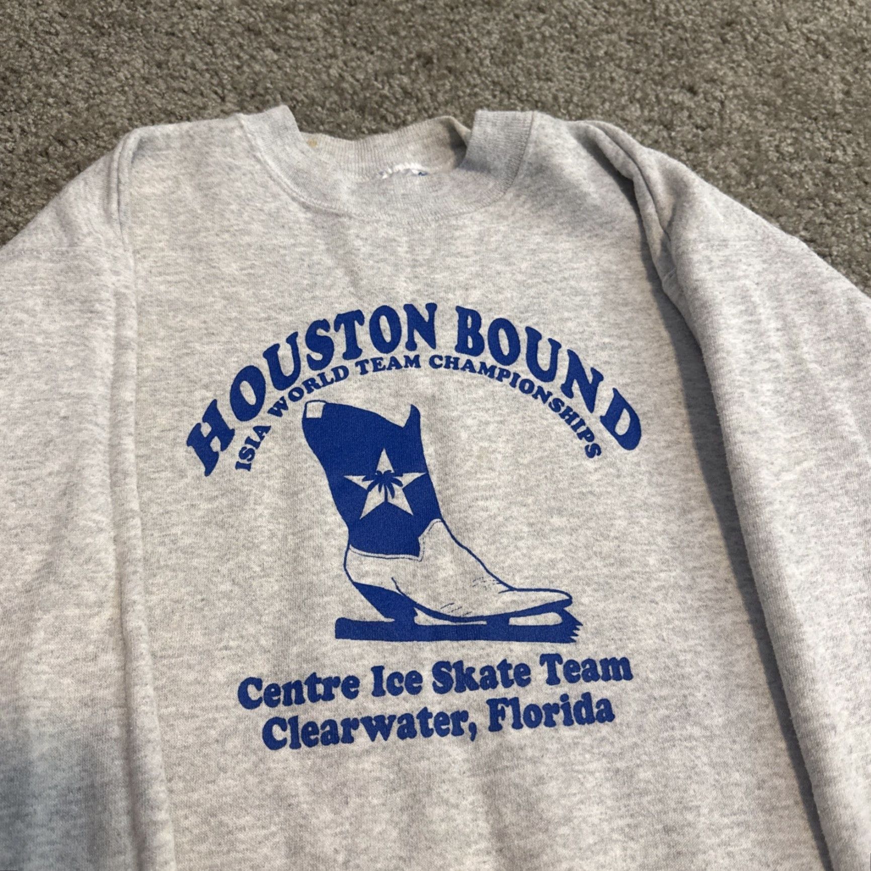 Hanes VINTAGE 90s ISIA Ice Skating World Championships Sweatshirt Clearwater FL Small Size US S / EU 44-46 / 1 - 3 Thumbnail