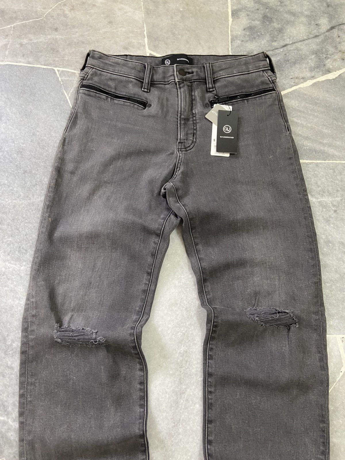 GU × Undercover Gu x Undercover Jeans kosmik Noise Distressed Pants Size US 30 / EU 46 - 2 Thumbnail