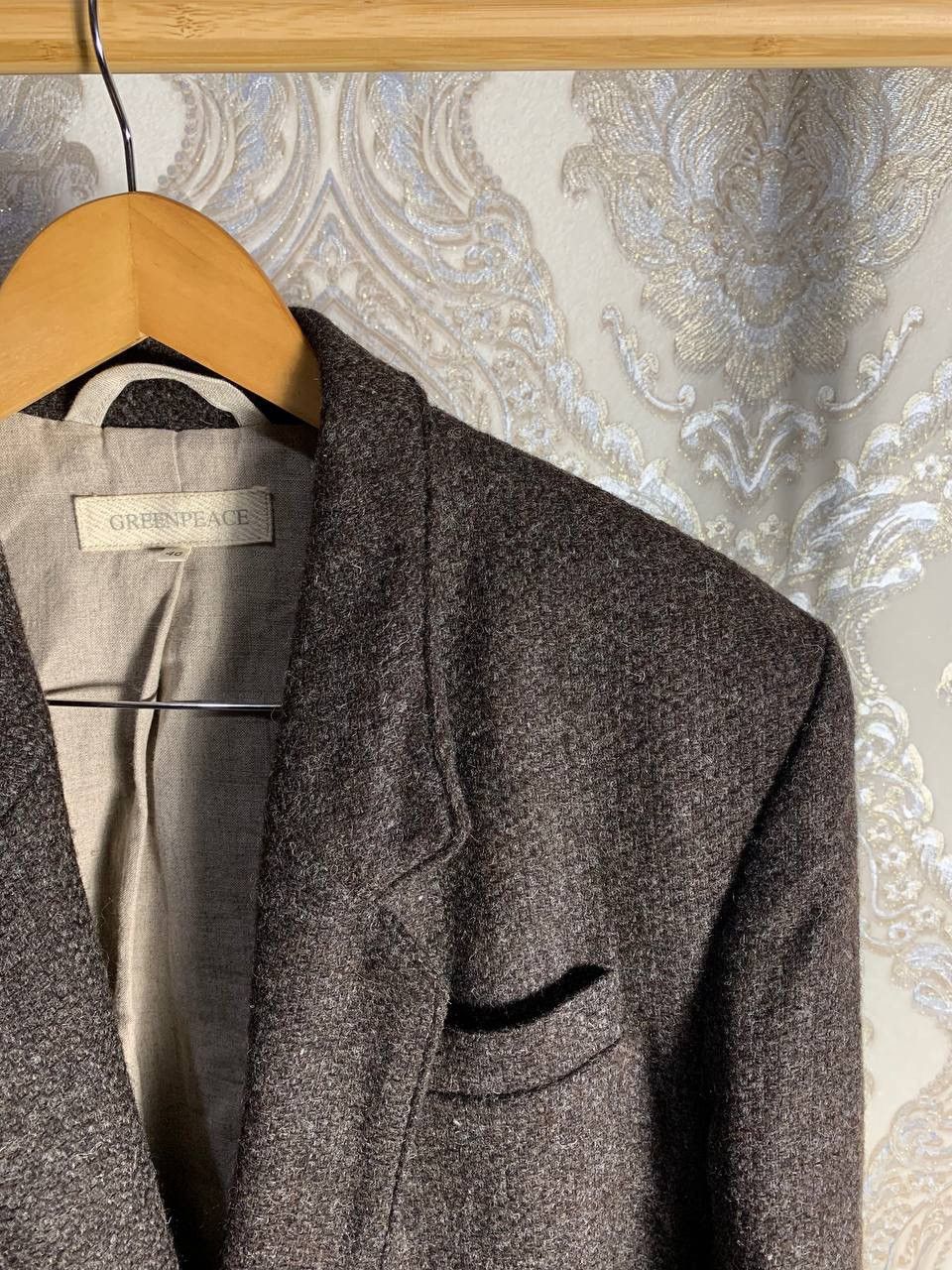 Harris Tweed × Vintage VERY RARE HARRIS TWEED GREENPEACE BLAZER ENGLAND STYLE Y2K Size 46R - 4 Thumbnail