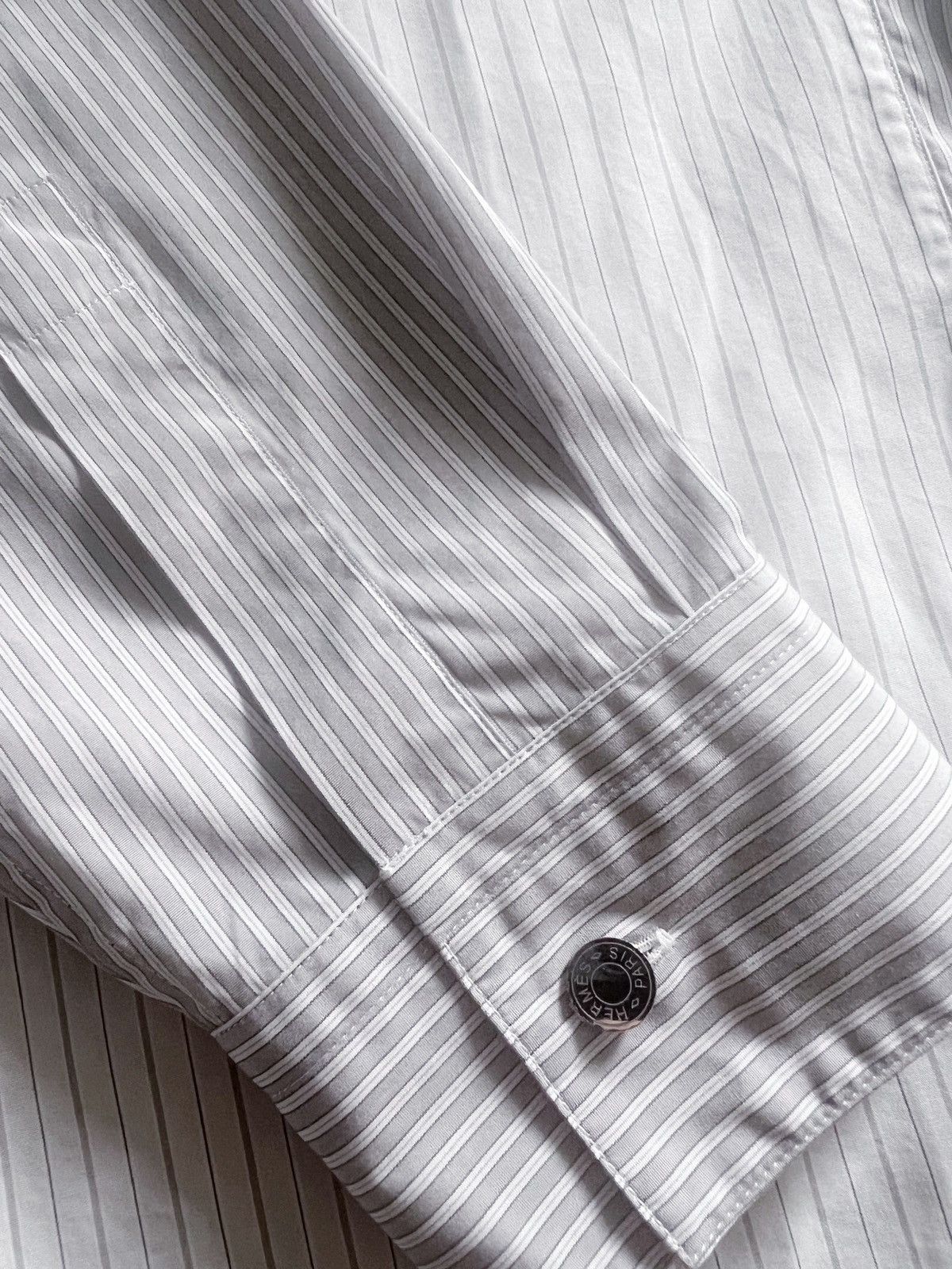 Hermes Hermes Double Layered Stripe Shirt Size US M / EU 48-50 / 2 - 8 Thumbnail
