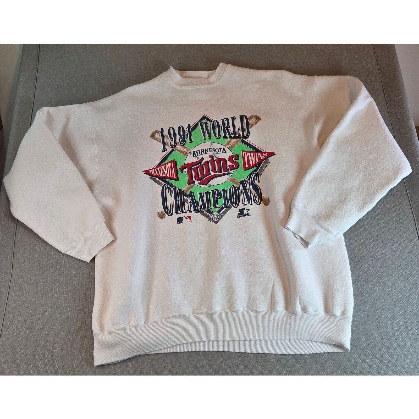 Starter 1991 Twins World Series Starter Sweatshirt XL Size US XL / EU 56 / 4 - 1 Thumbnail