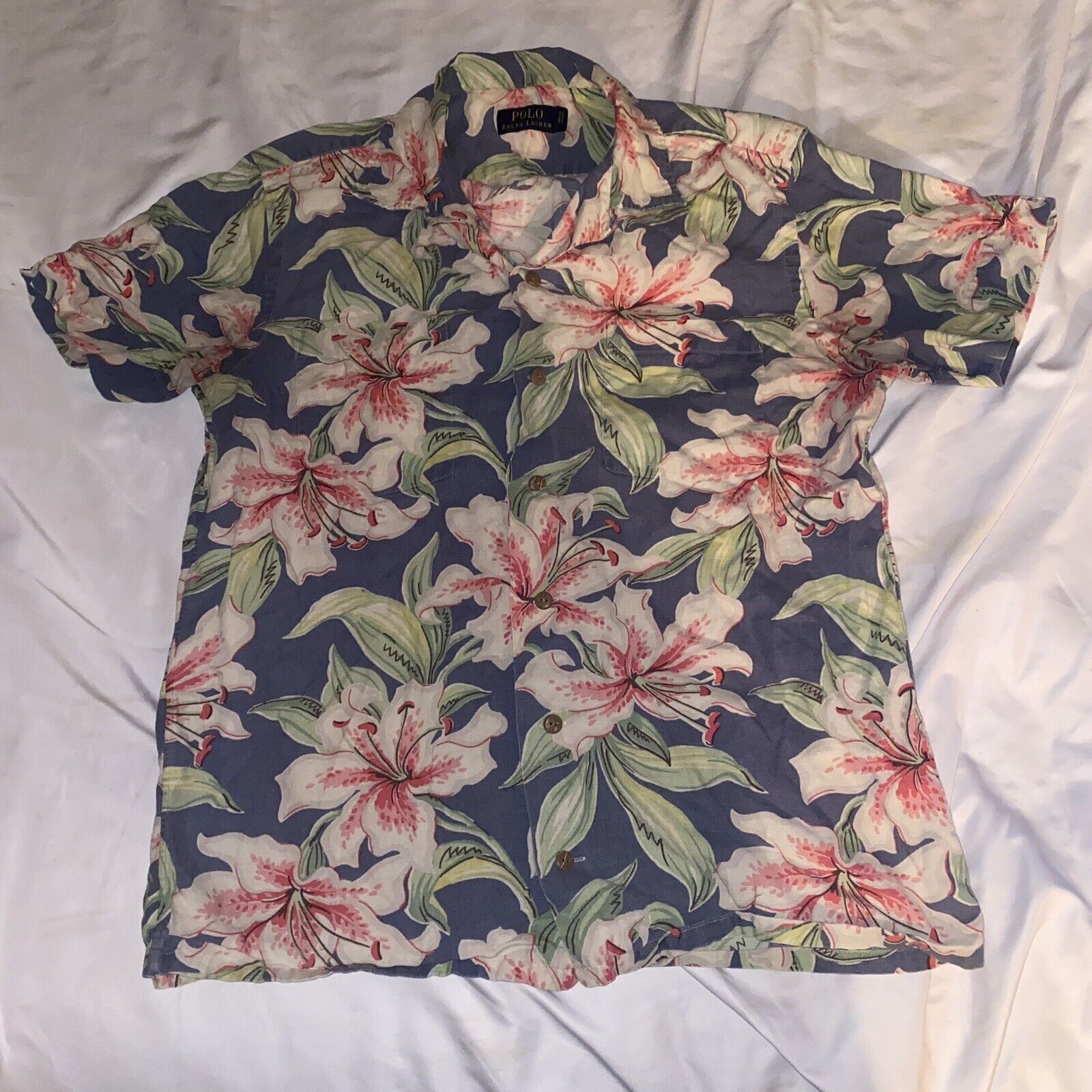 Polo Ralph Lauren Polo Ralph Lauren Floral Linen Blend Shirt Men Size Medium Size US M / EU 48-50 / 2 - 10 Thumbnail