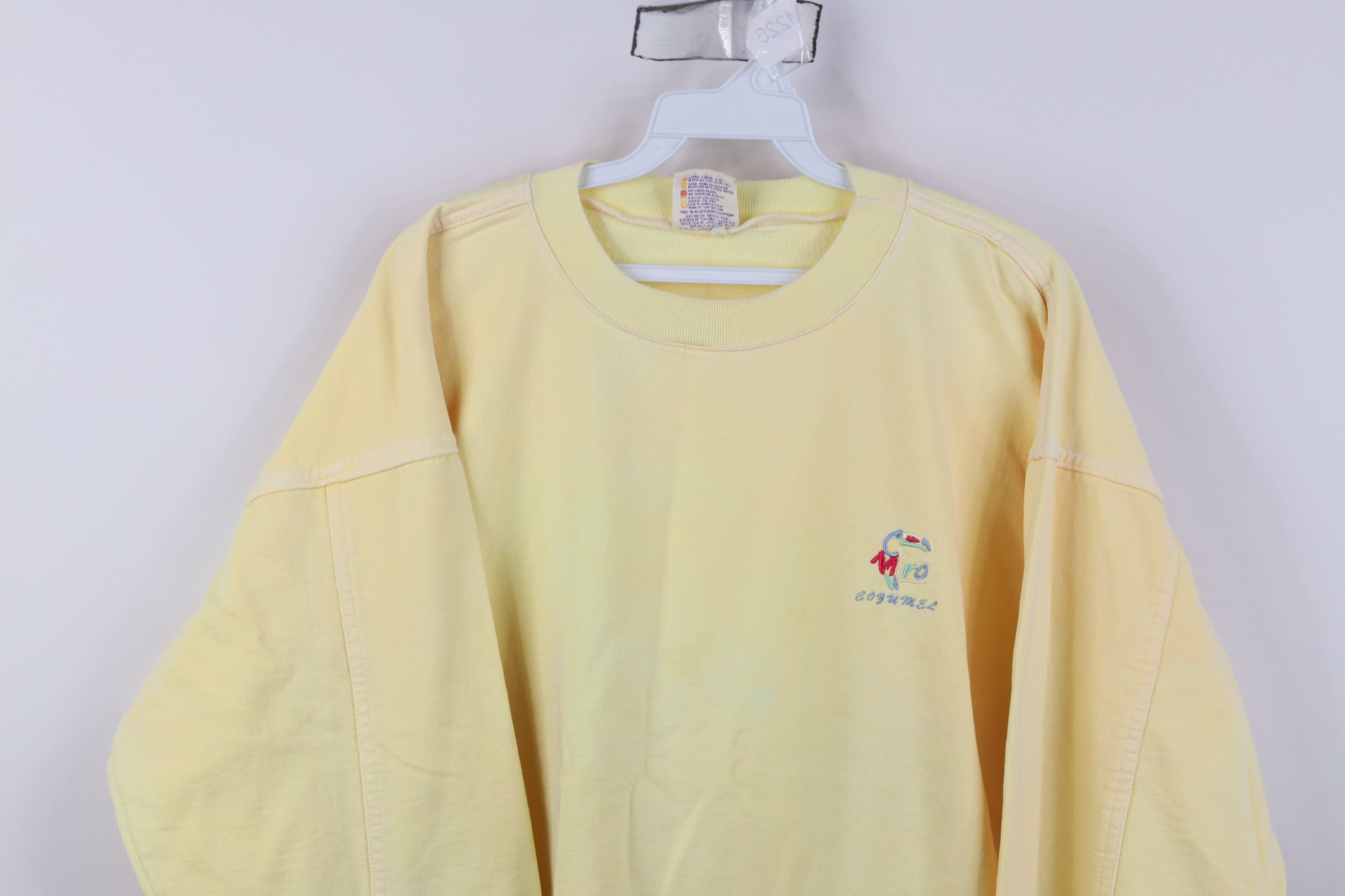 Vintage Vintage 90s Miro Cozumel Pigment Dye Toucan Sweatshirt Size L / US 10 / IT 46 - 2 Thumbnail